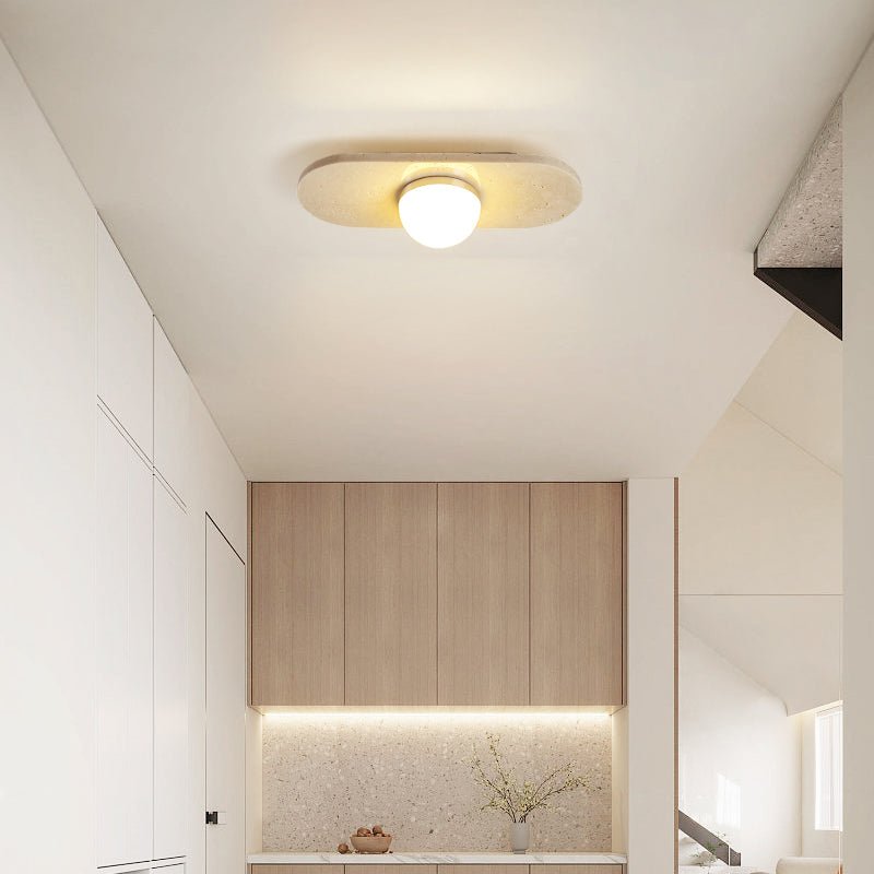 Ivan Travertine Triple Bar Ceiling Light-Neutral Decor