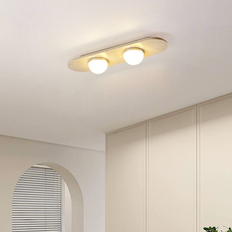 Ivan Travertine Triple Bar Ceiling Light-Neutral Decor
