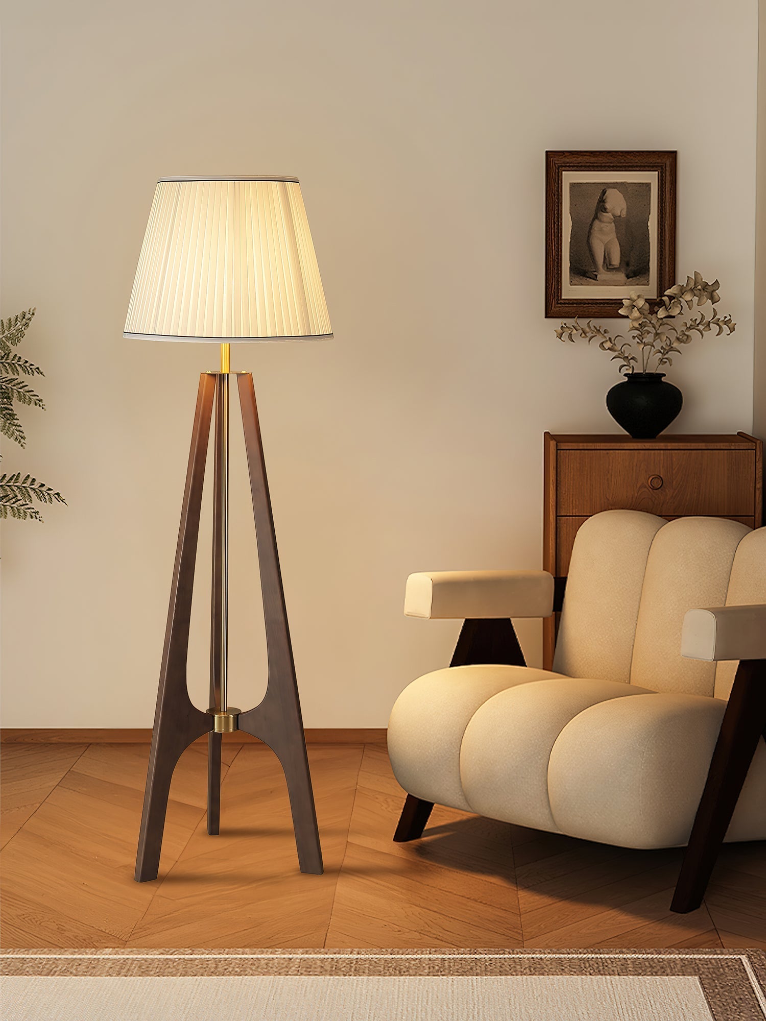 Halvyn Tripod Floor Lamp-Neutral Decor