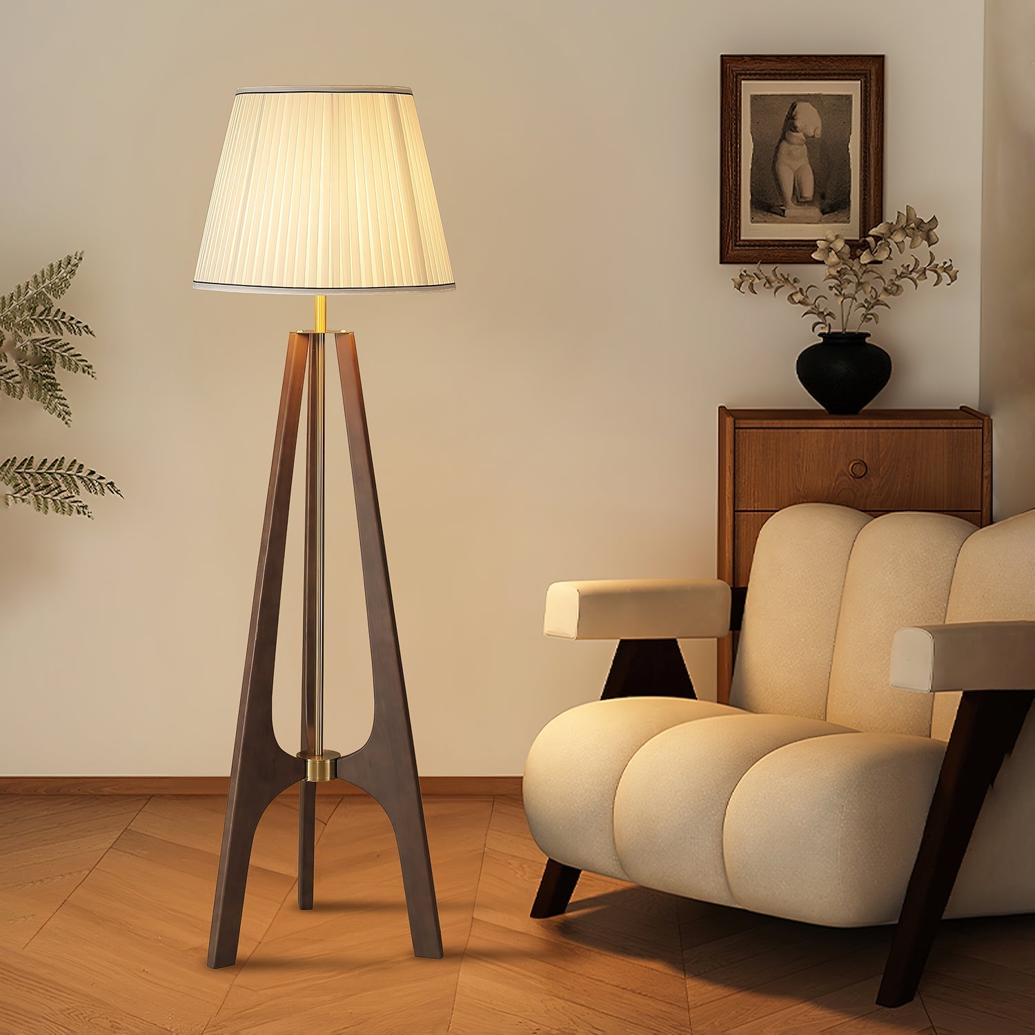 Halvyn Tripod Floor Lamp-Neutral Decor