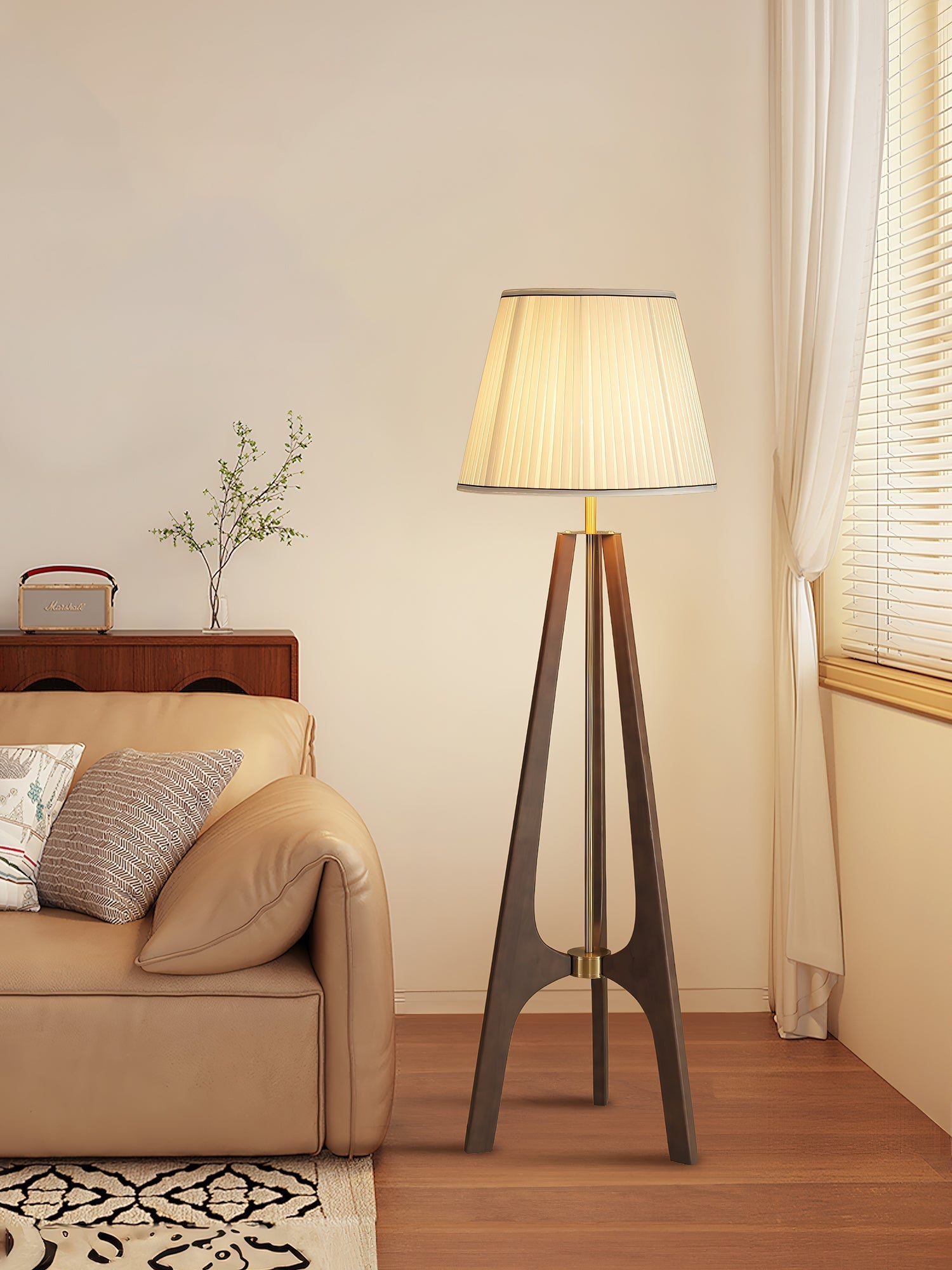 Halvyn Tripod Floor Lamp-Neutral Decor