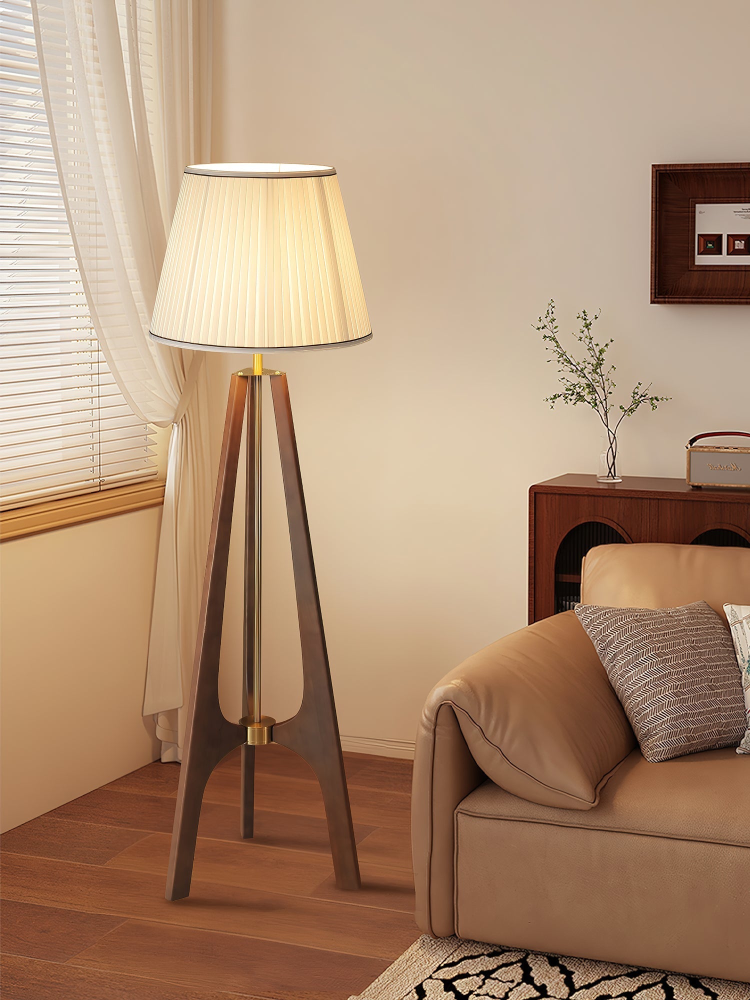 Halvyn Tripod Floor Lamp-Neutral Decor