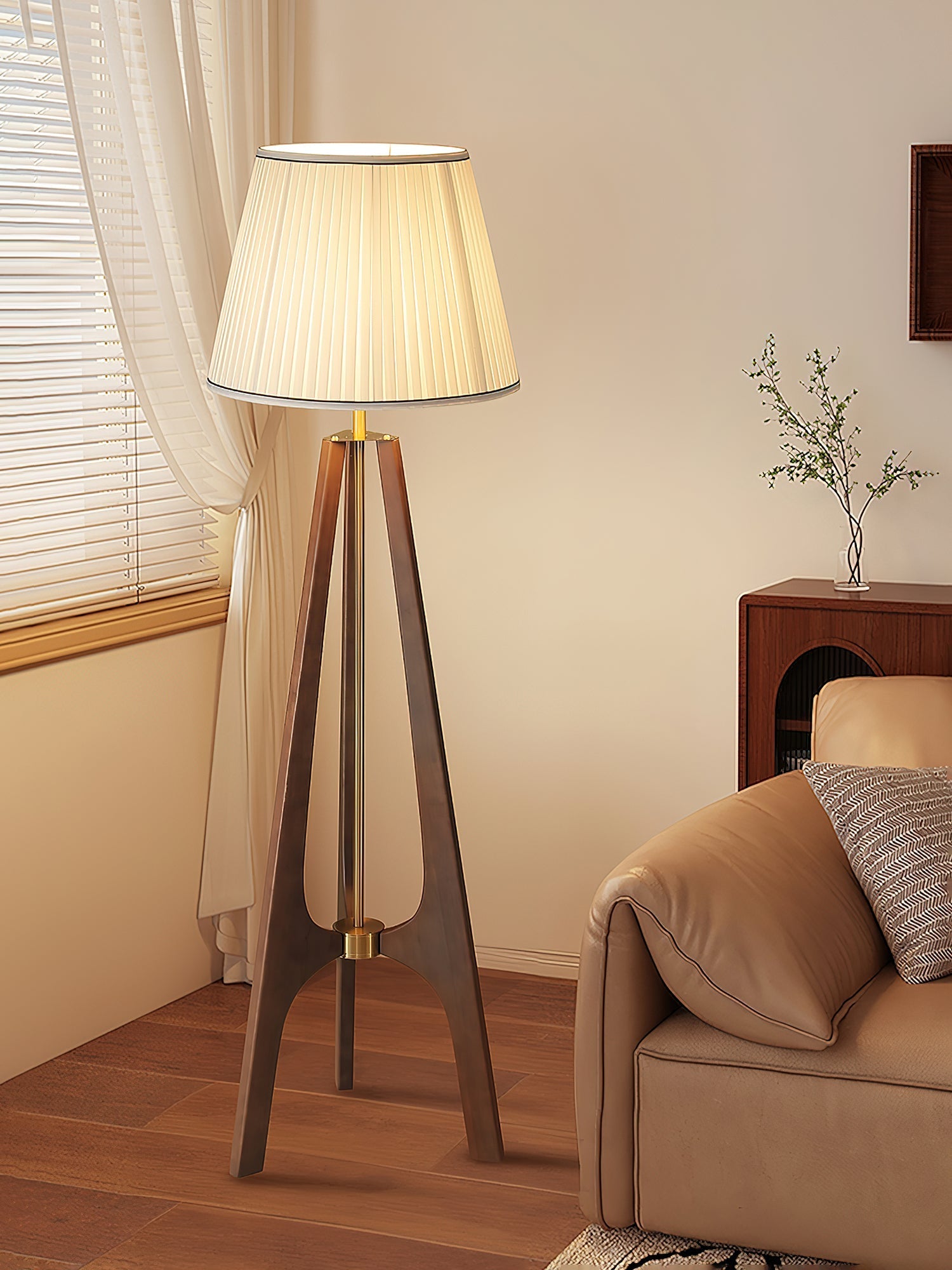 Halvyn Tripod Floor Lamp-Neutral Decor