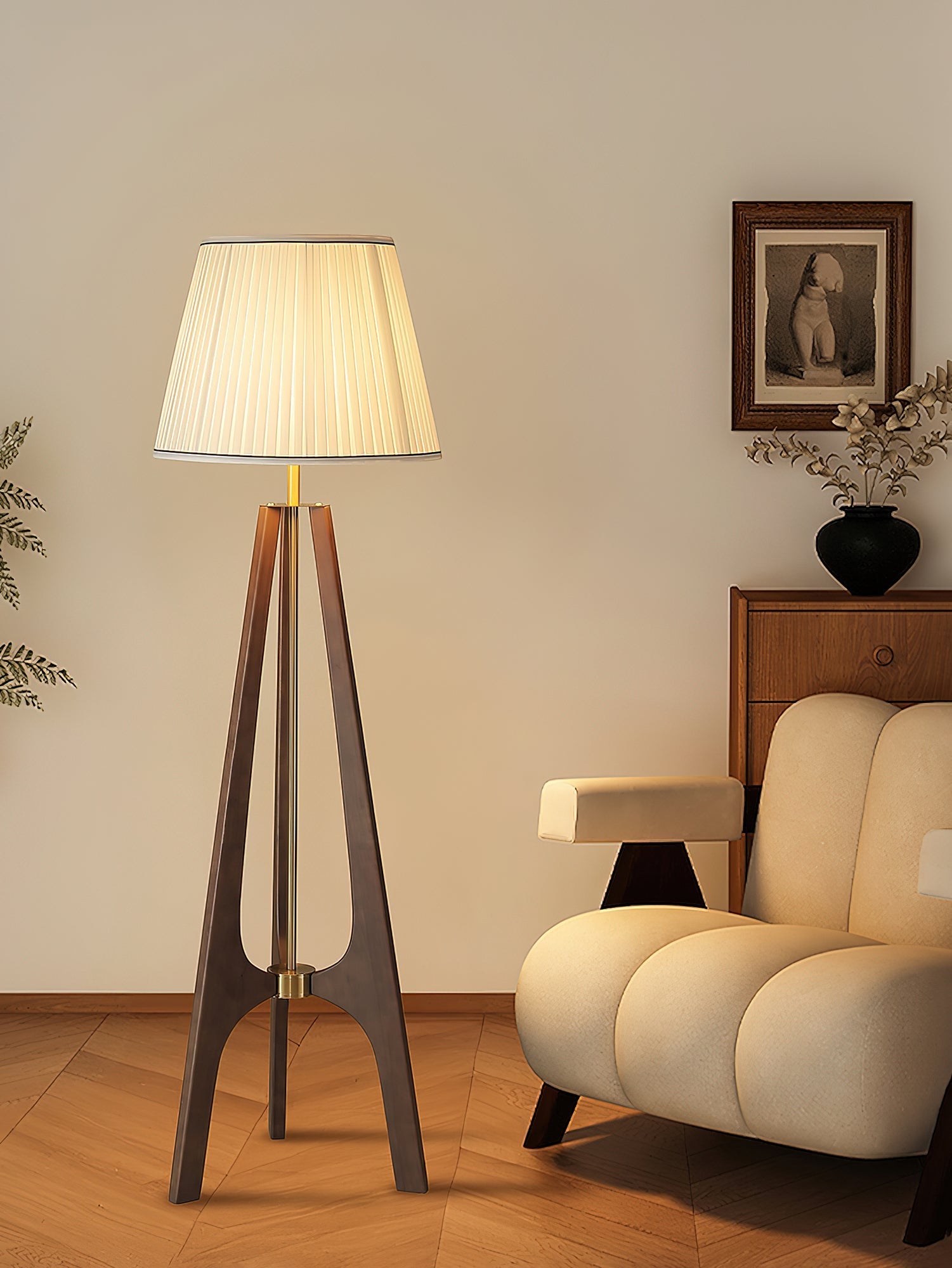 Halvyn Tripod Floor Lamp-Neutral Decor
