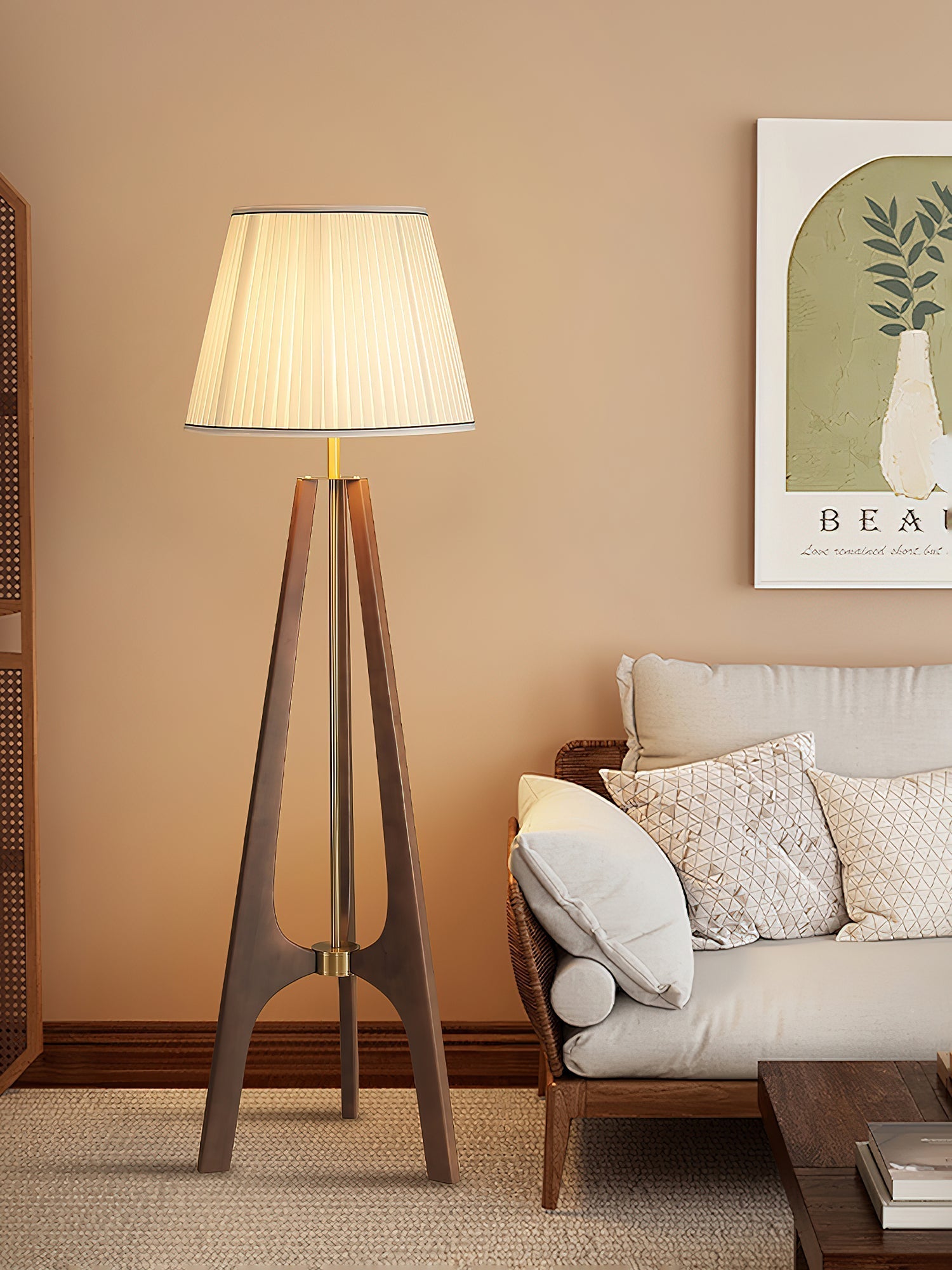Halvyn Tripod Floor Lamp-Neutral Decor