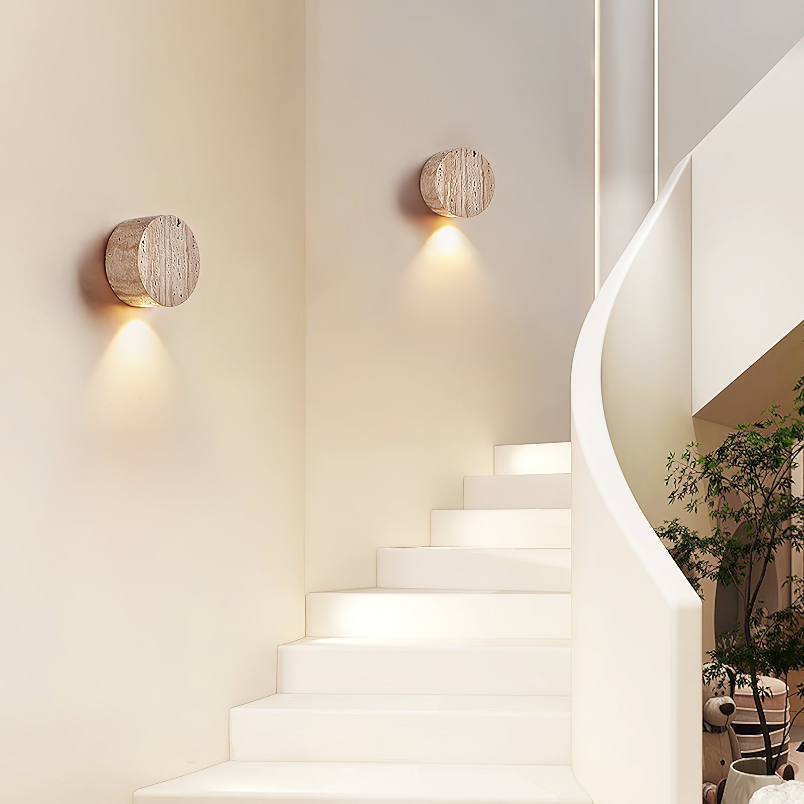 Mira Travertine Wall Lamp