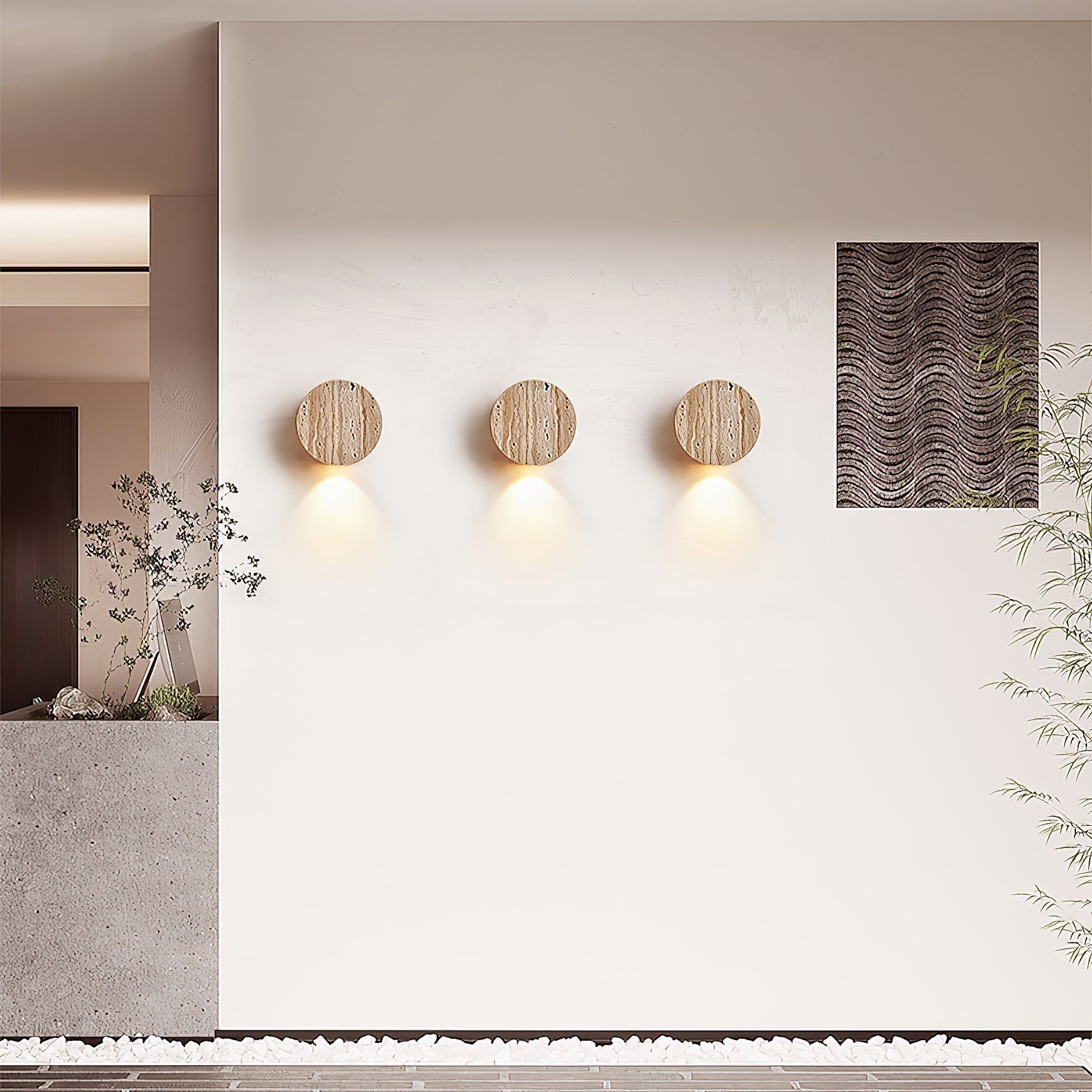 Mira Travertine Wall Lamp