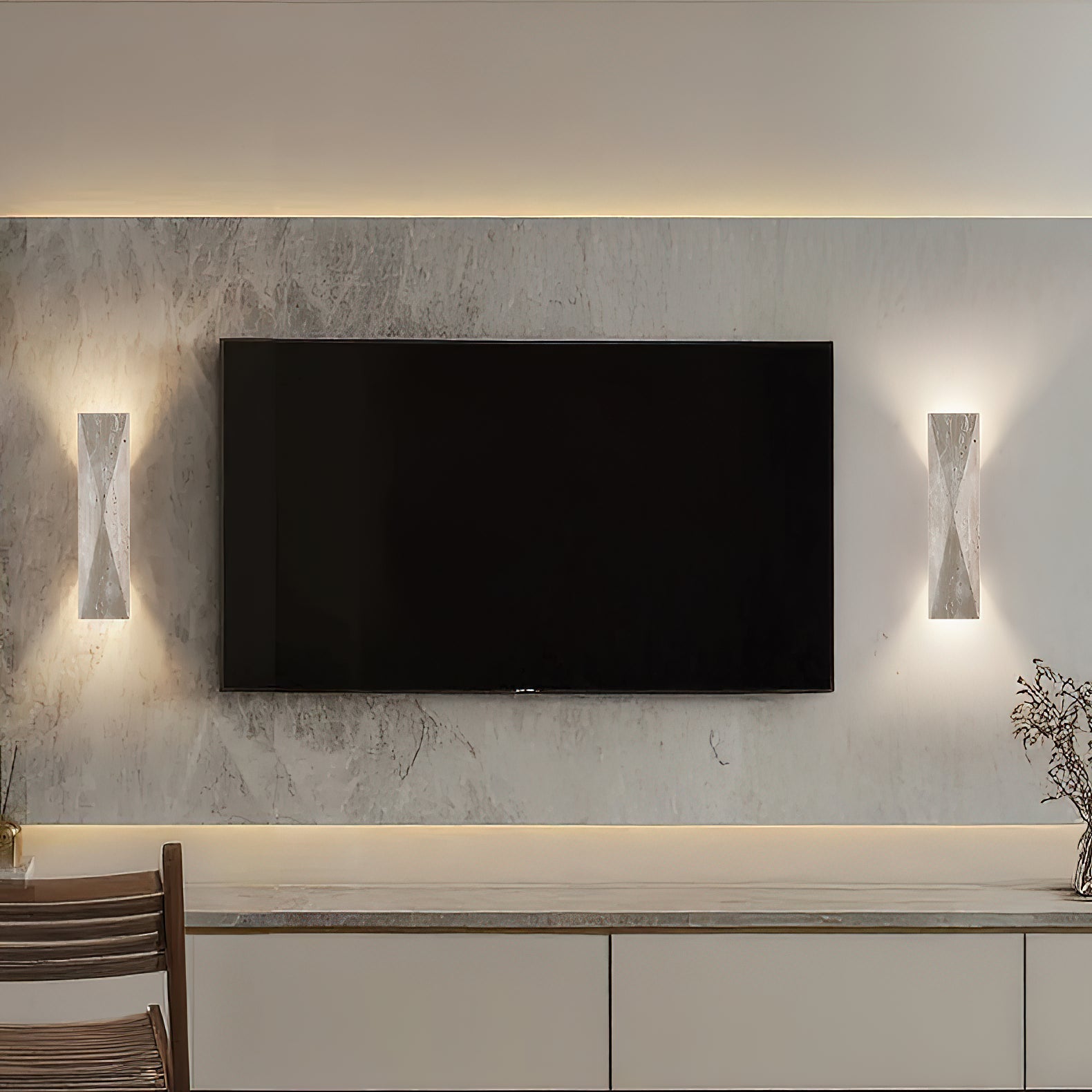 Aria Travertine Wall Lamp