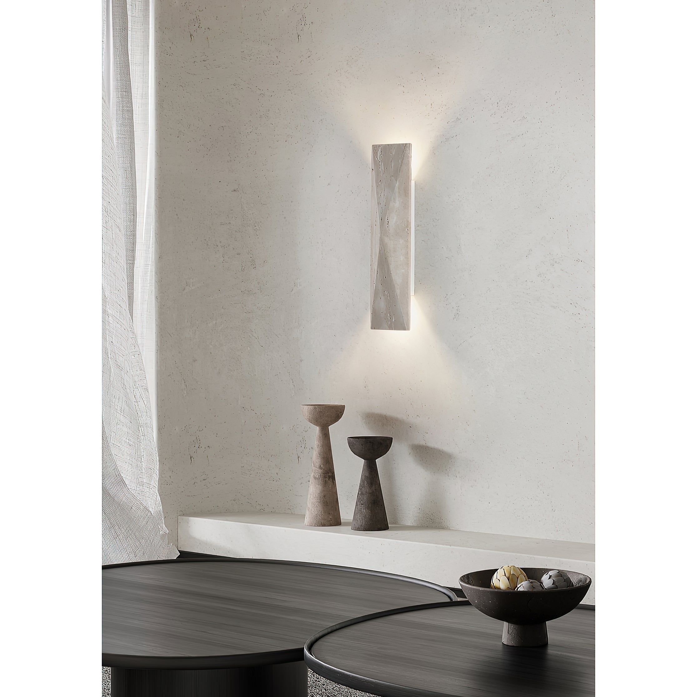 Aria Travertine Wall Lamp