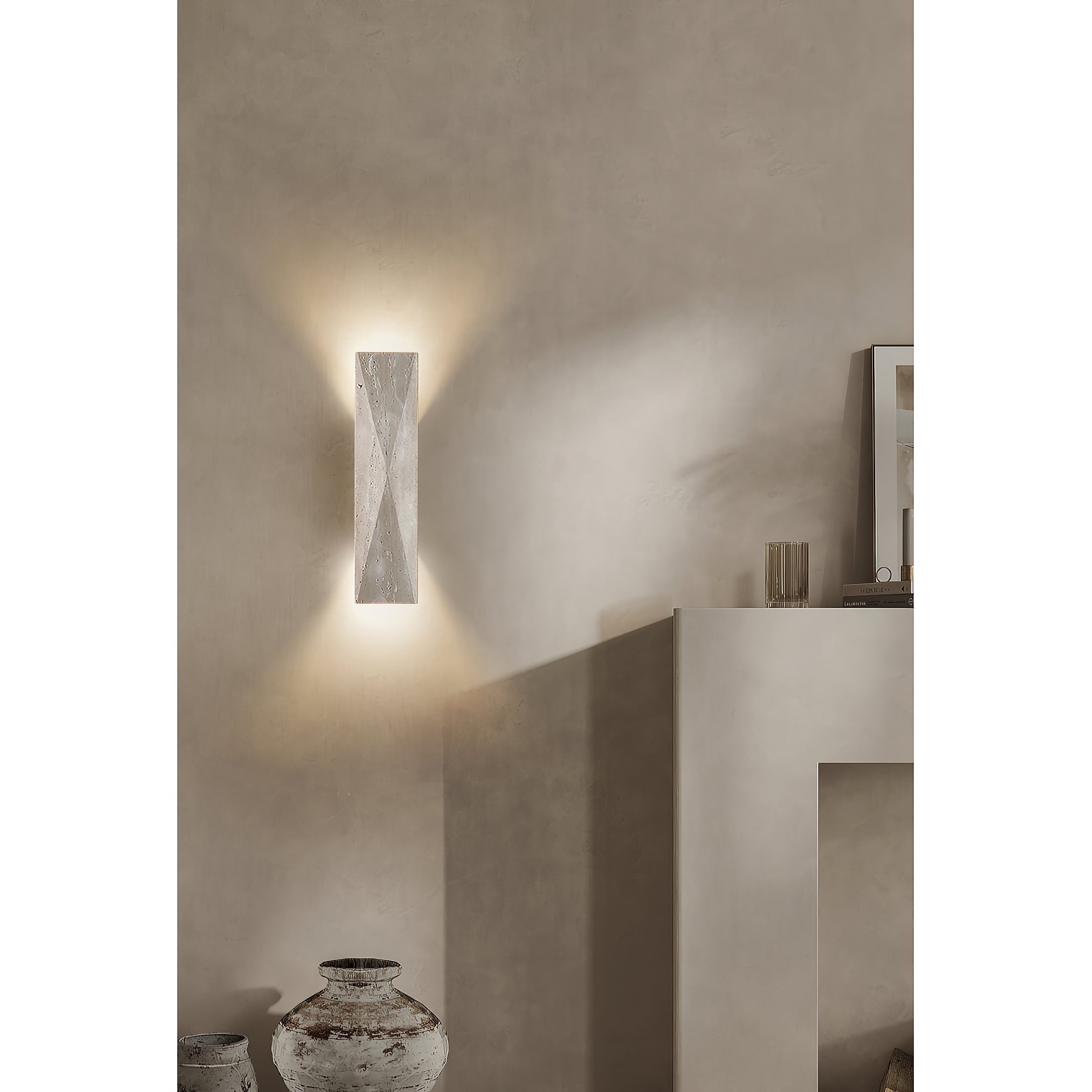 Aria Travertine Wall Lamp