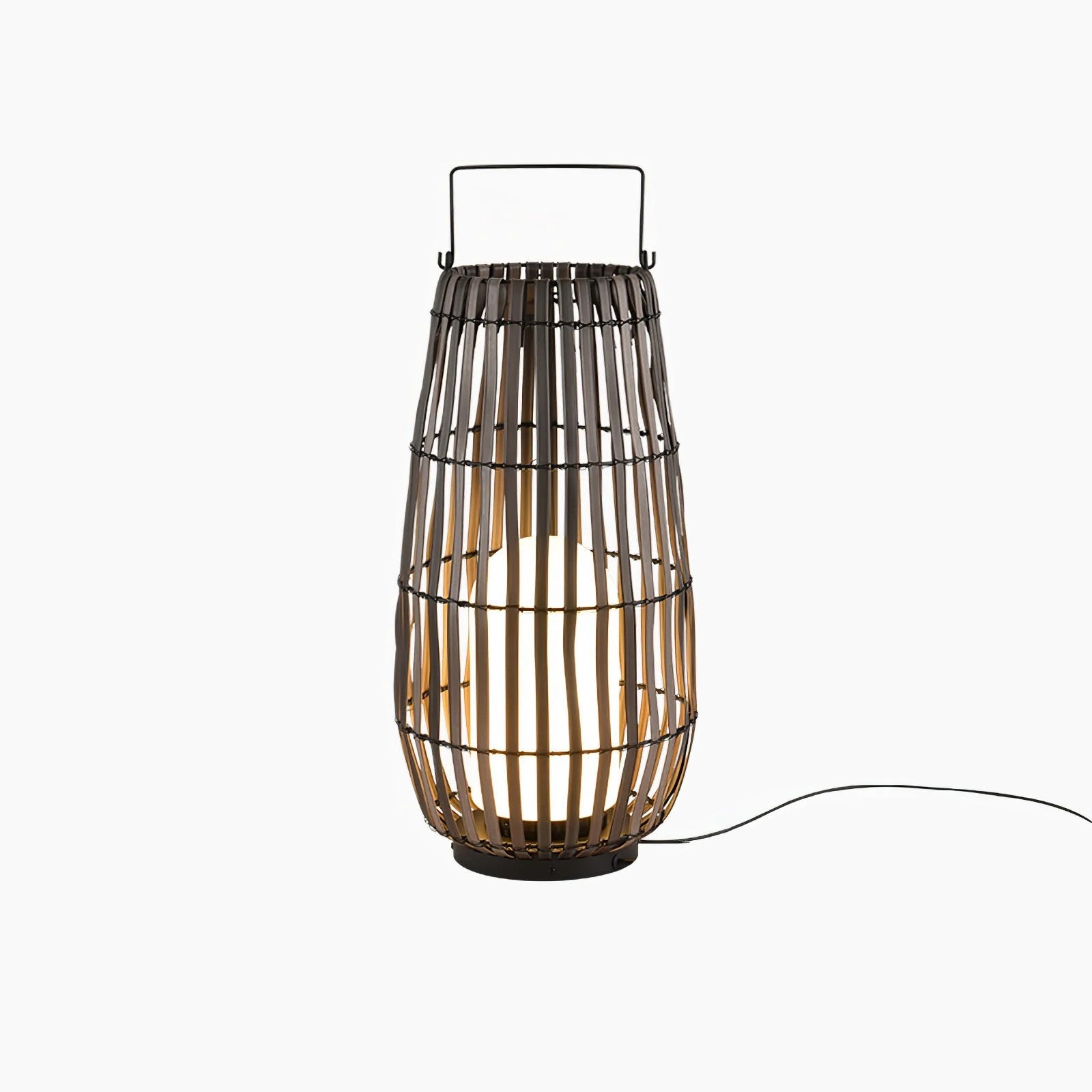 Veshael Tropic Braid Lantern Outdoor Lamp-Neutral Decor