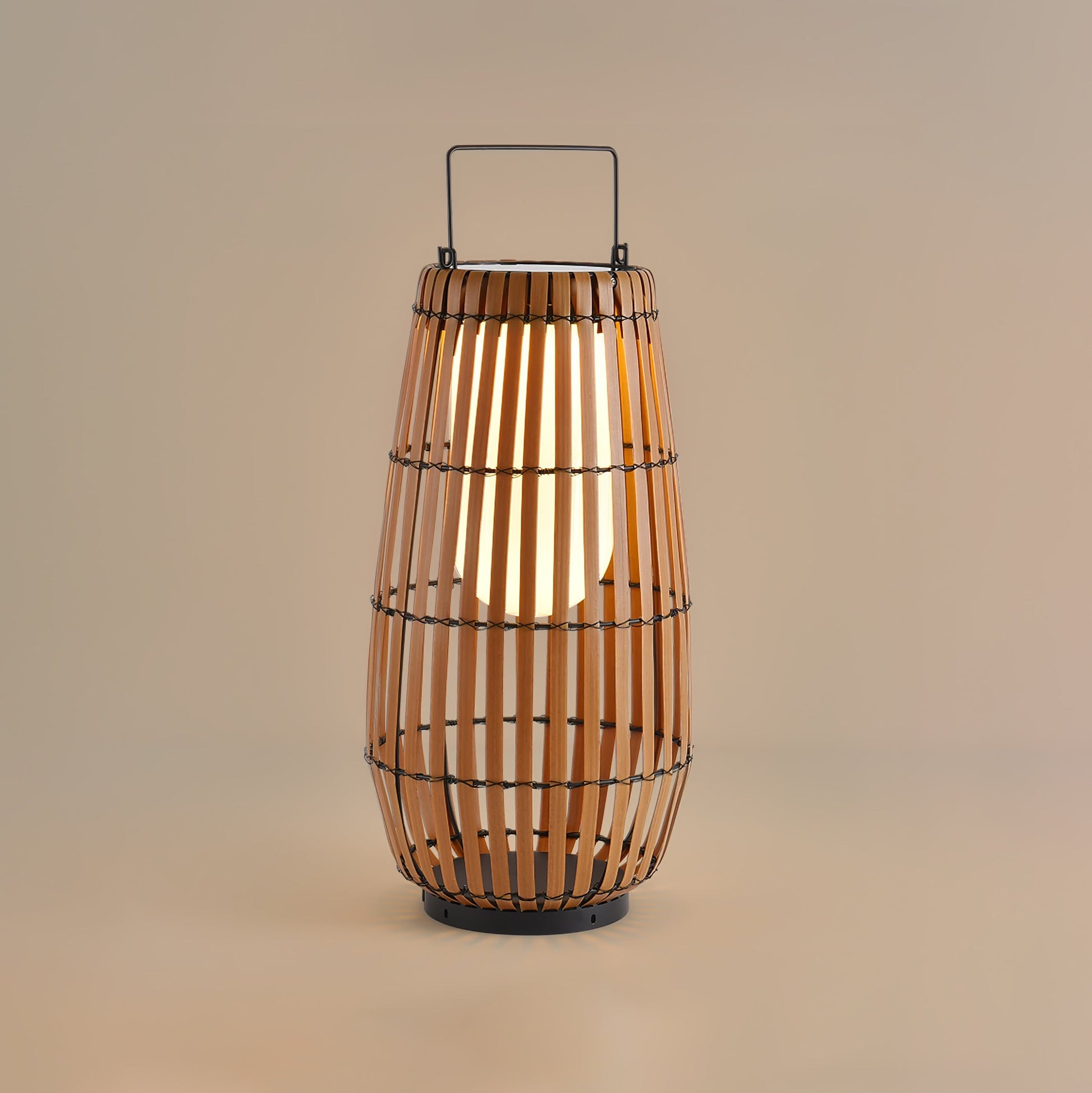 Veshael Tropic Braid Lantern Outdoor Lamp-Neutral Decor