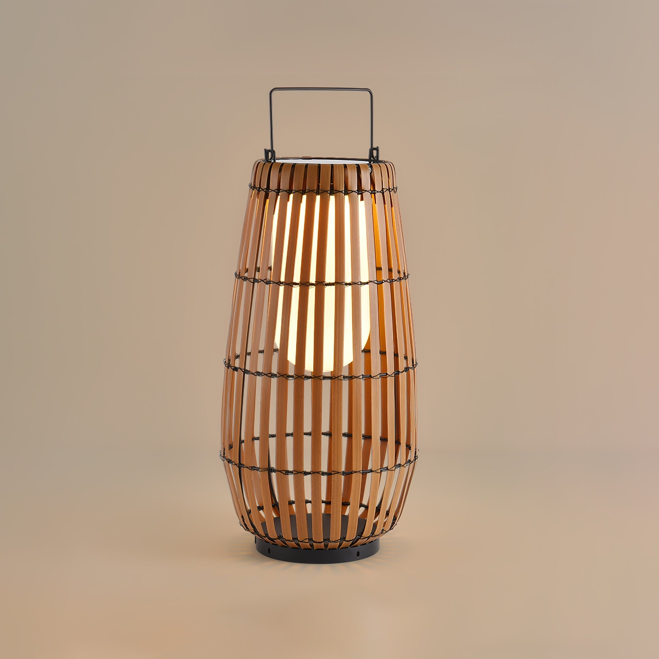 Veshael Tropic Braid Lantern Outdoor Lamp-Neutral Decor