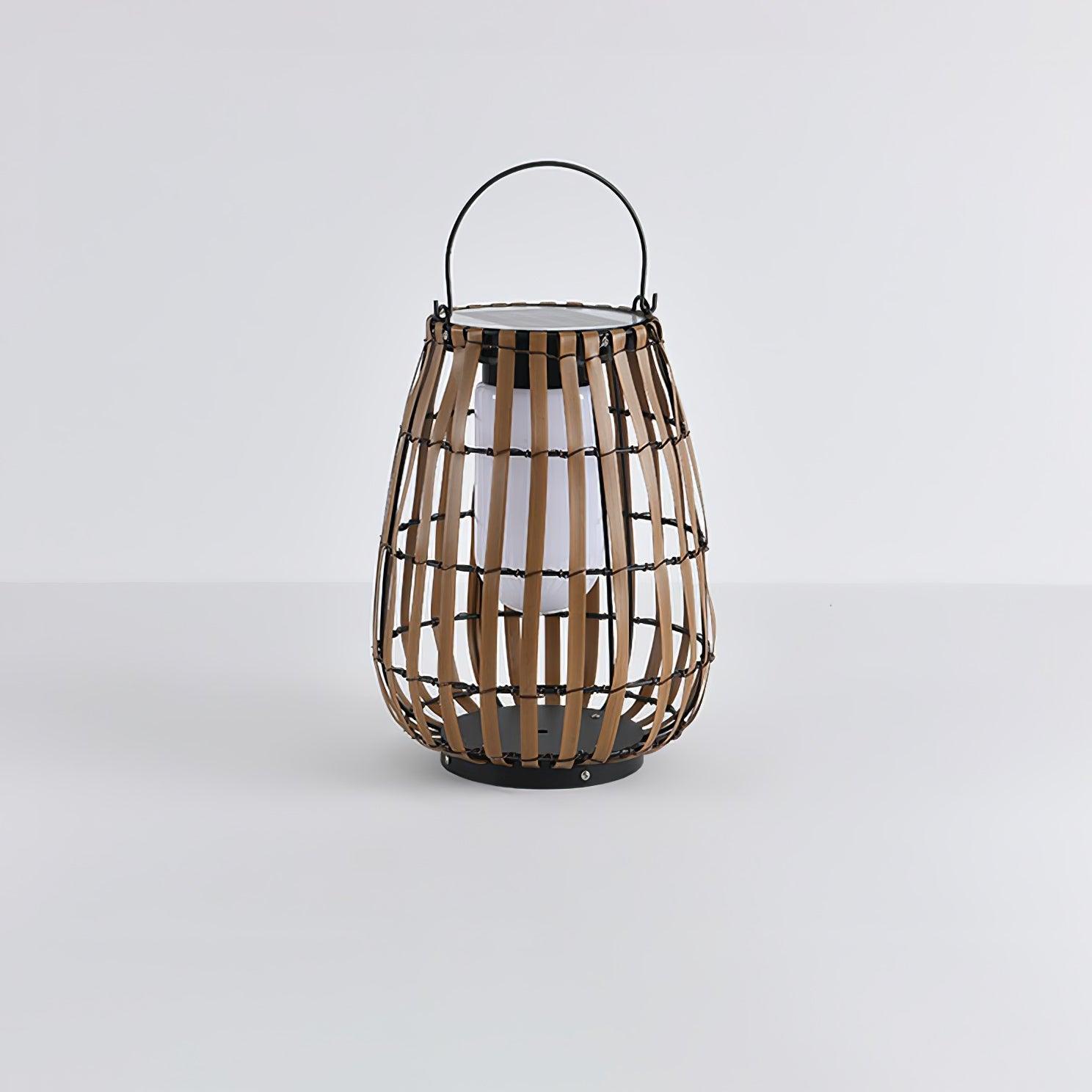 Veshael Tropic Braid Lantern Outdoor Lamp-Neutral Decor