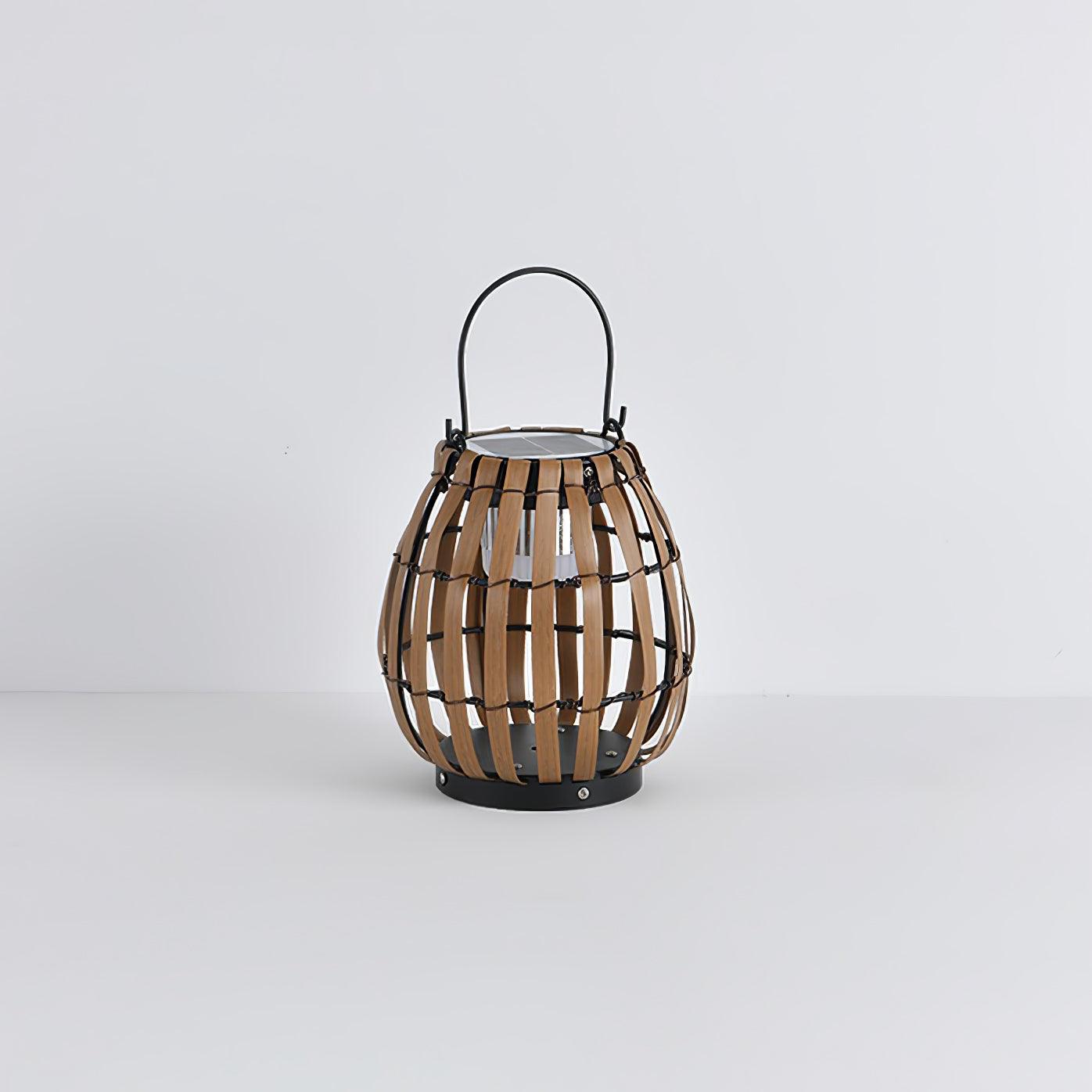 Veshael Tropic Braid Lantern Outdoor Lamp-Neutral Decor