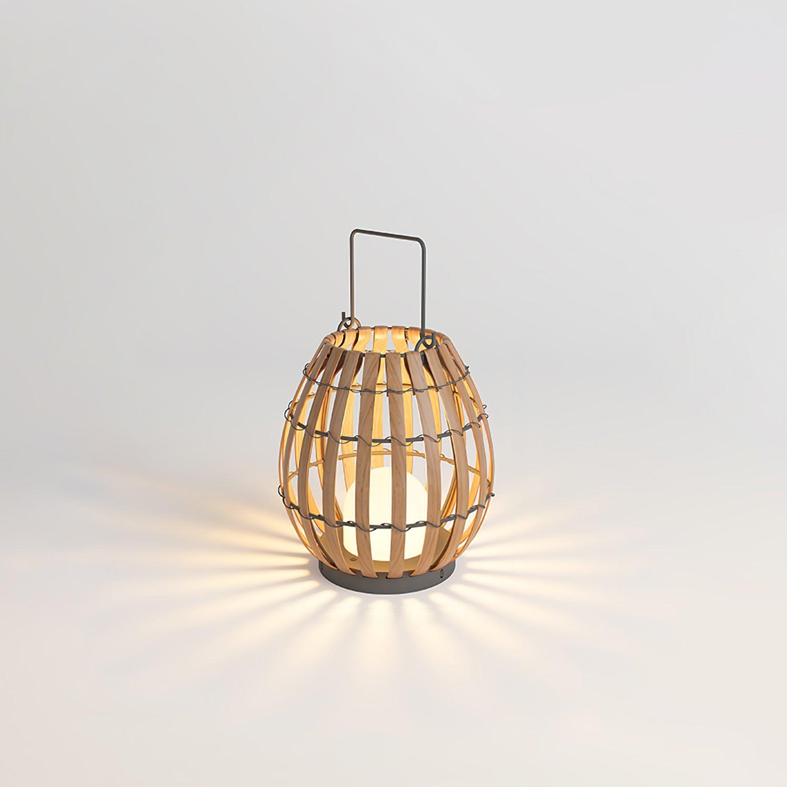 Veshael Tropic Braid Lantern Outdoor Lamp-Neutral Decor