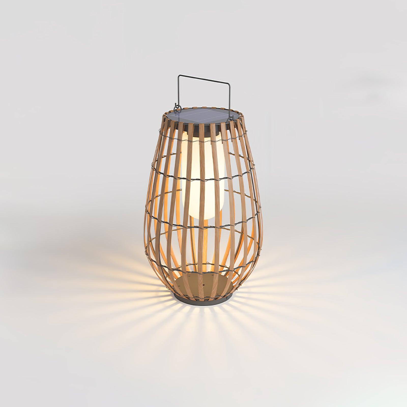 Veshael Tropic Braid Lantern Outdoor Lamp-Neutral Decor