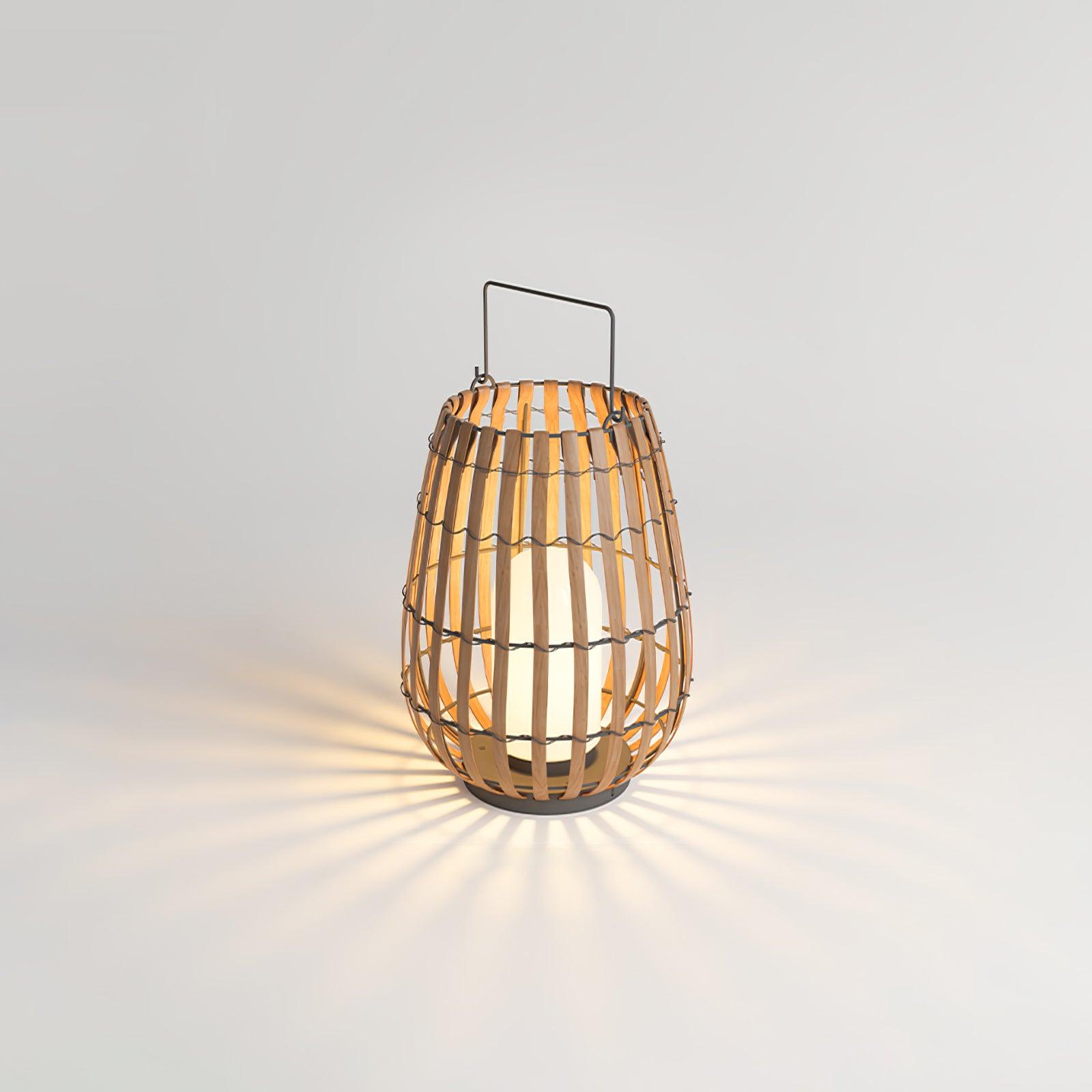 Veshael Tropic Braid Lantern Outdoor Lamp-Neutral Decor