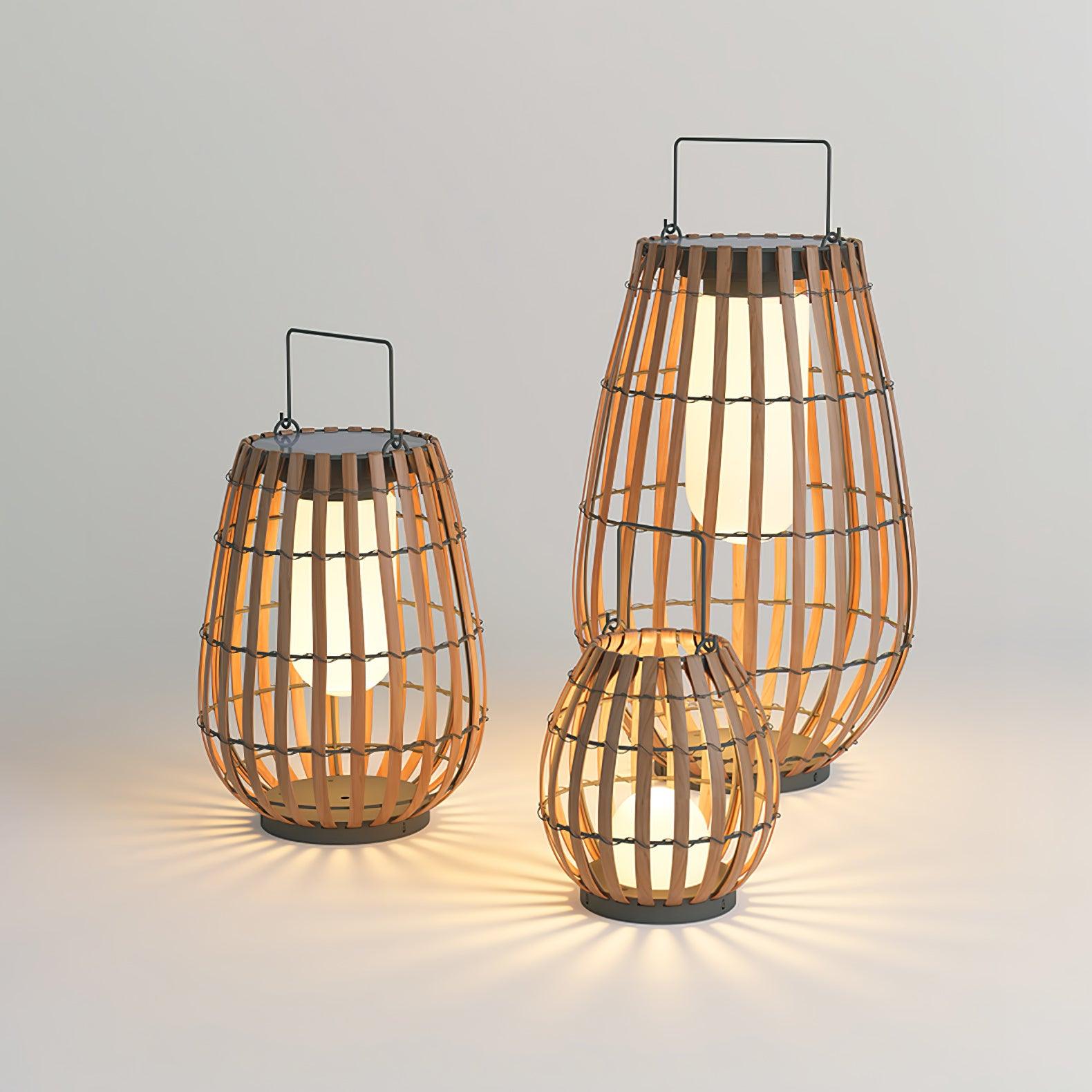 Veshael Tropic Braid Lantern Outdoor Lamp-Neutral Decor