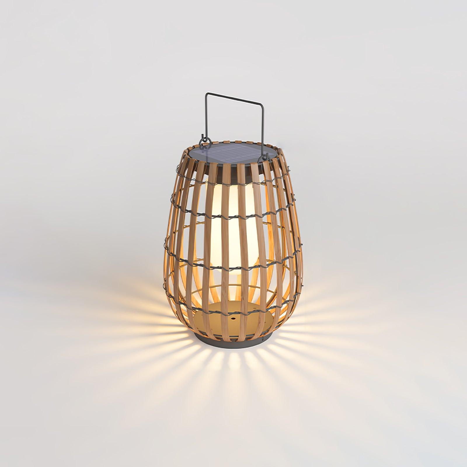 Veshael Tropic Braid Lantern Outdoor Lamp-Neutral Decor