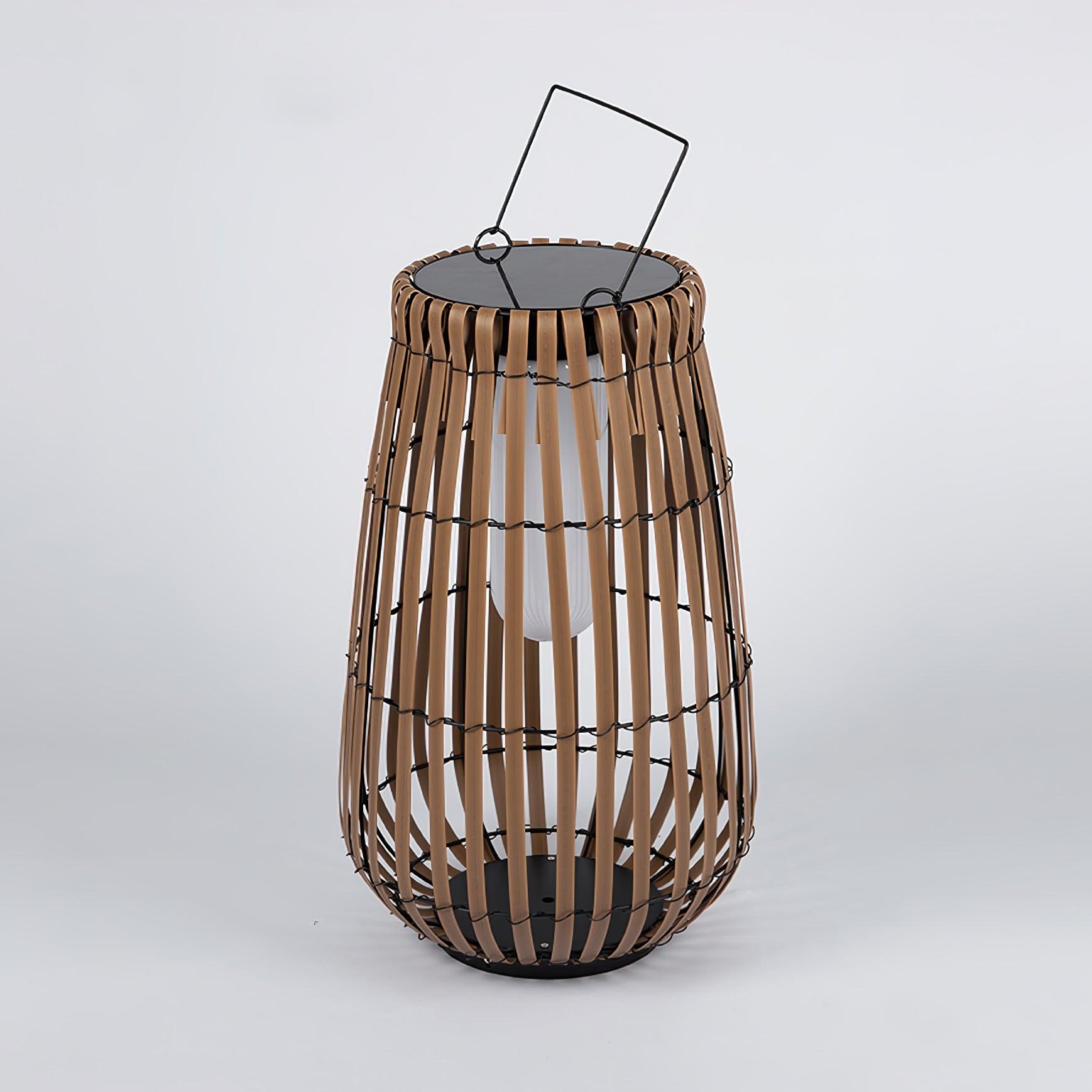 Veshael Tropic Braid Lantern Outdoor Lamp-Neutral Decor