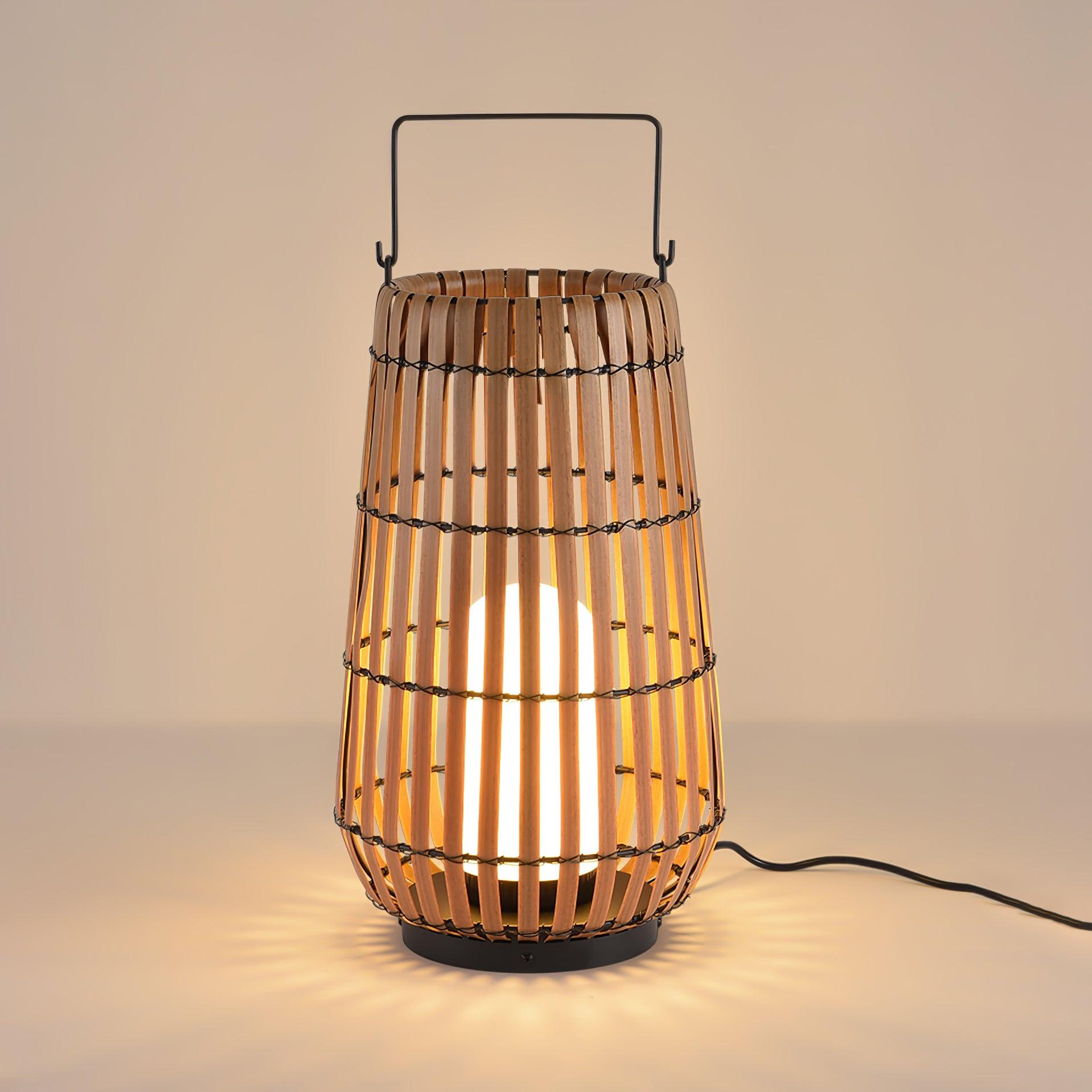 Veshael Tropic Braid Lantern Outdoor Lamp-Neutral Decor