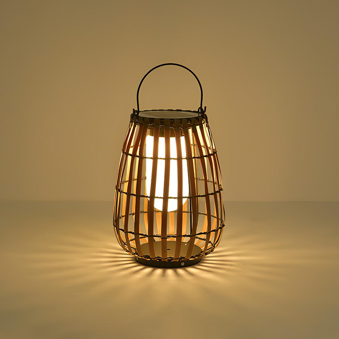 Veshael Tropic Braid Lantern Outdoor Lamp-Neutral Decor