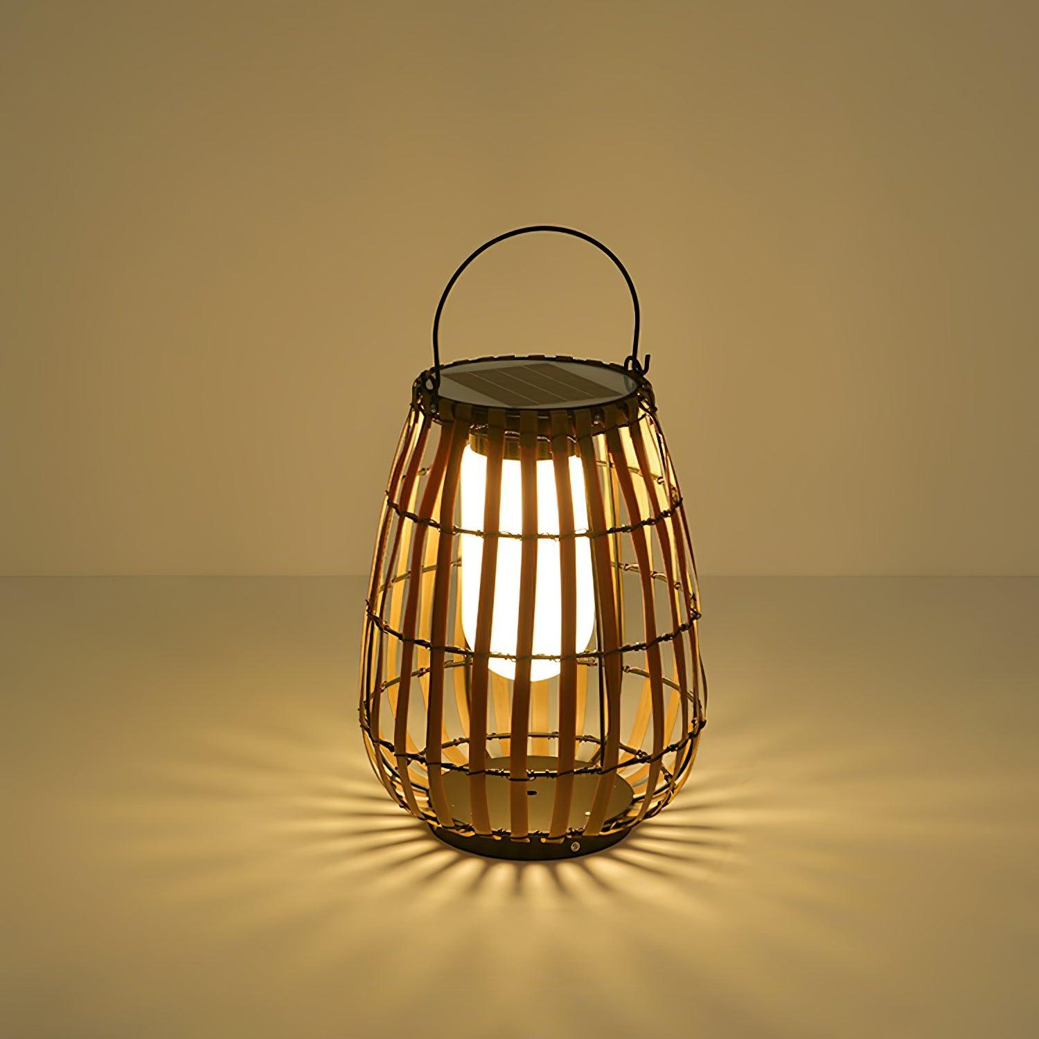 Veshael Tropic Braid Lantern Outdoor Lamp-Neutral Decor