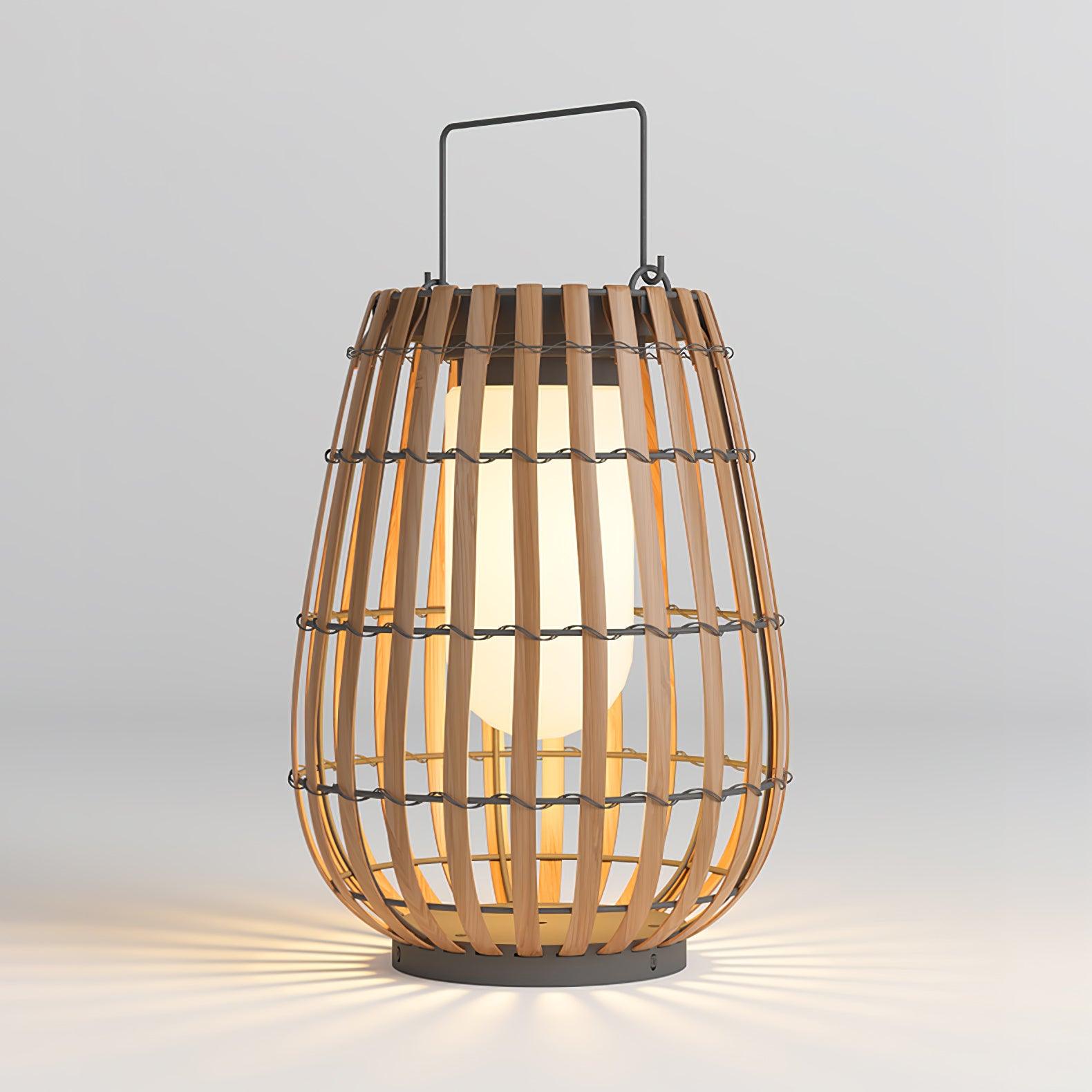 Veshael Tropic Braid Lantern Outdoor Lamp-Neutral Decor
