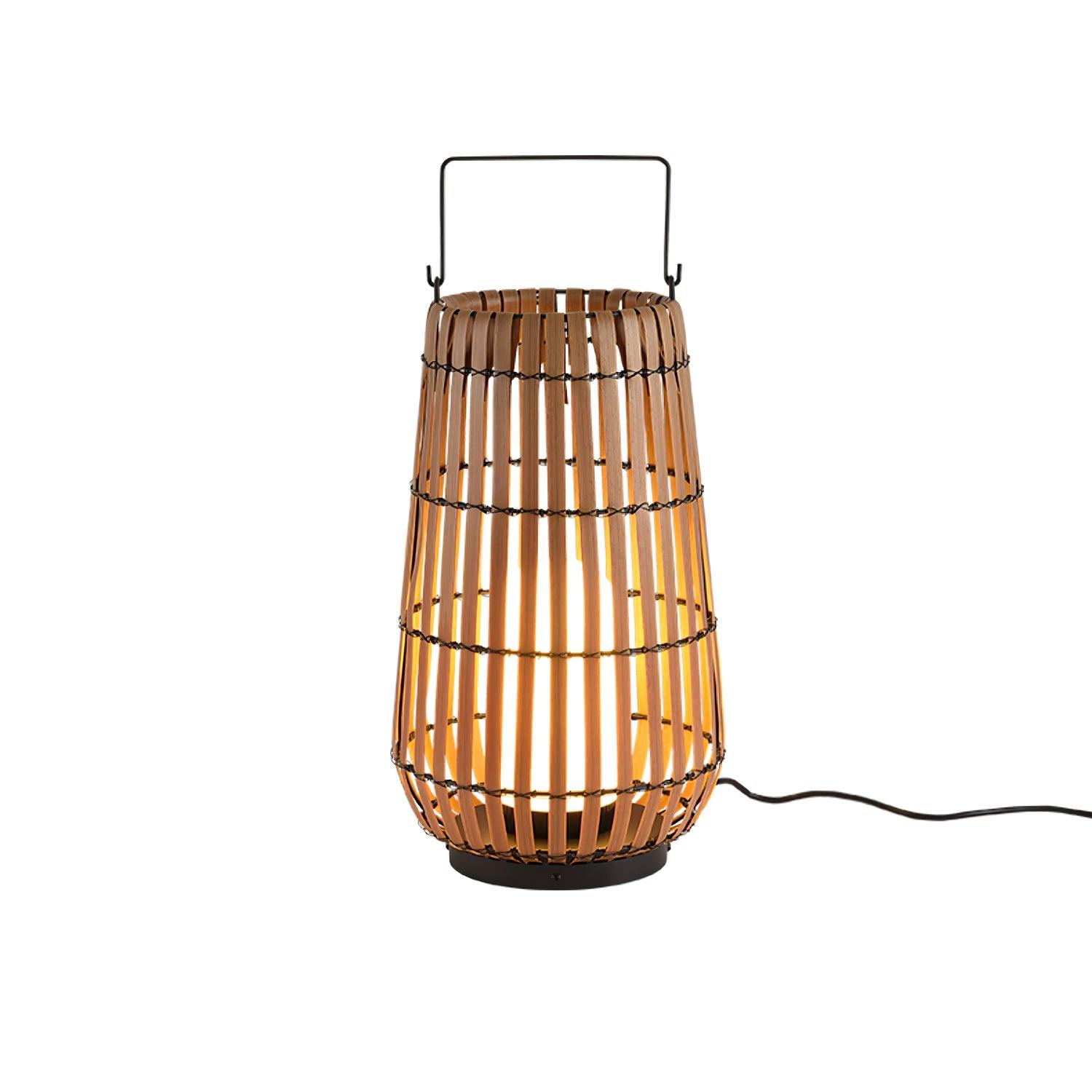 Veshael Tropic Braid Lantern Outdoor Lamp-Neutral Decor