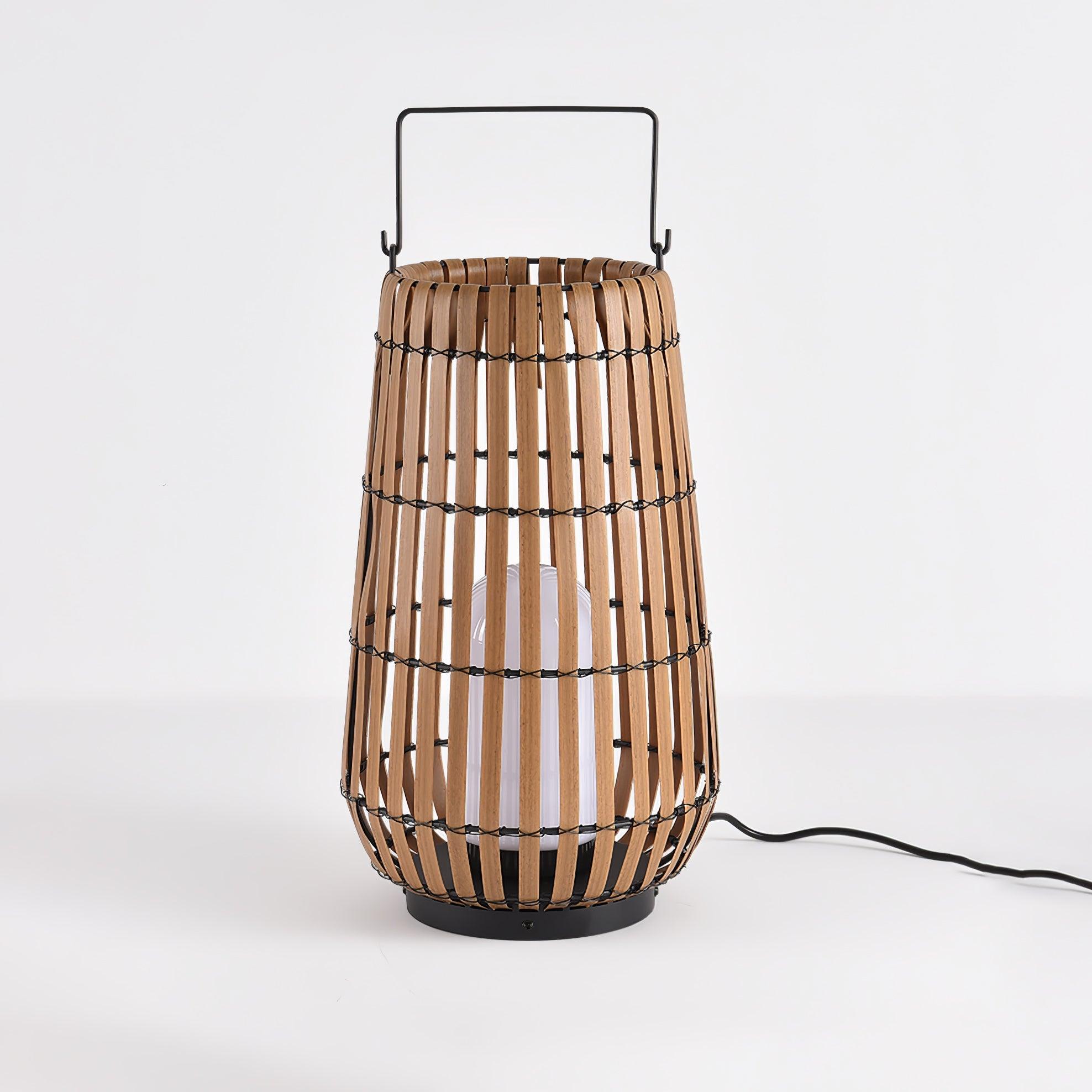 Veshael Tropic Braid Lantern Outdoor Lamp-Neutral Decor