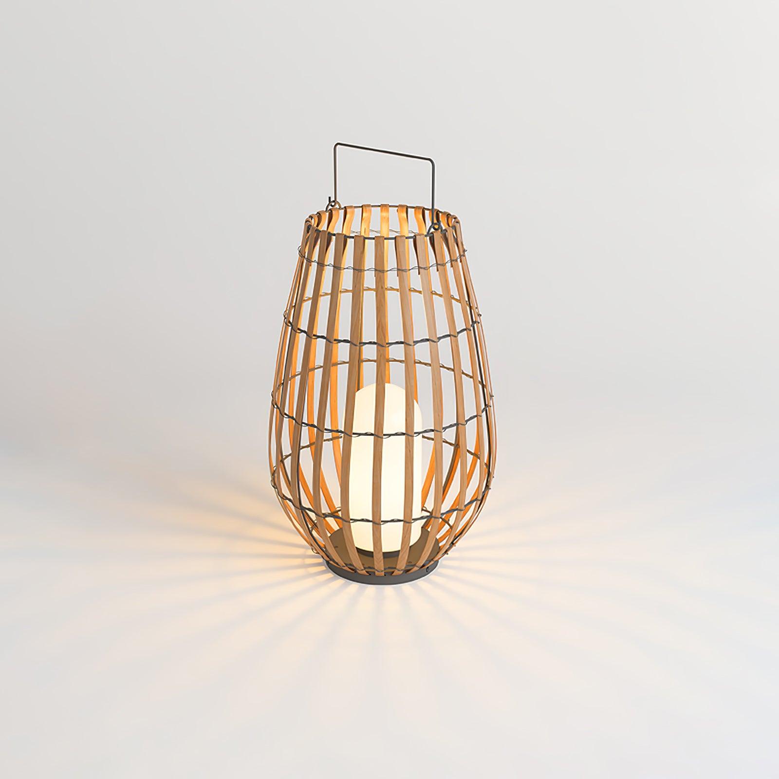 Veshael Tropic Braid Lantern Outdoor Lamp-Neutral Decor