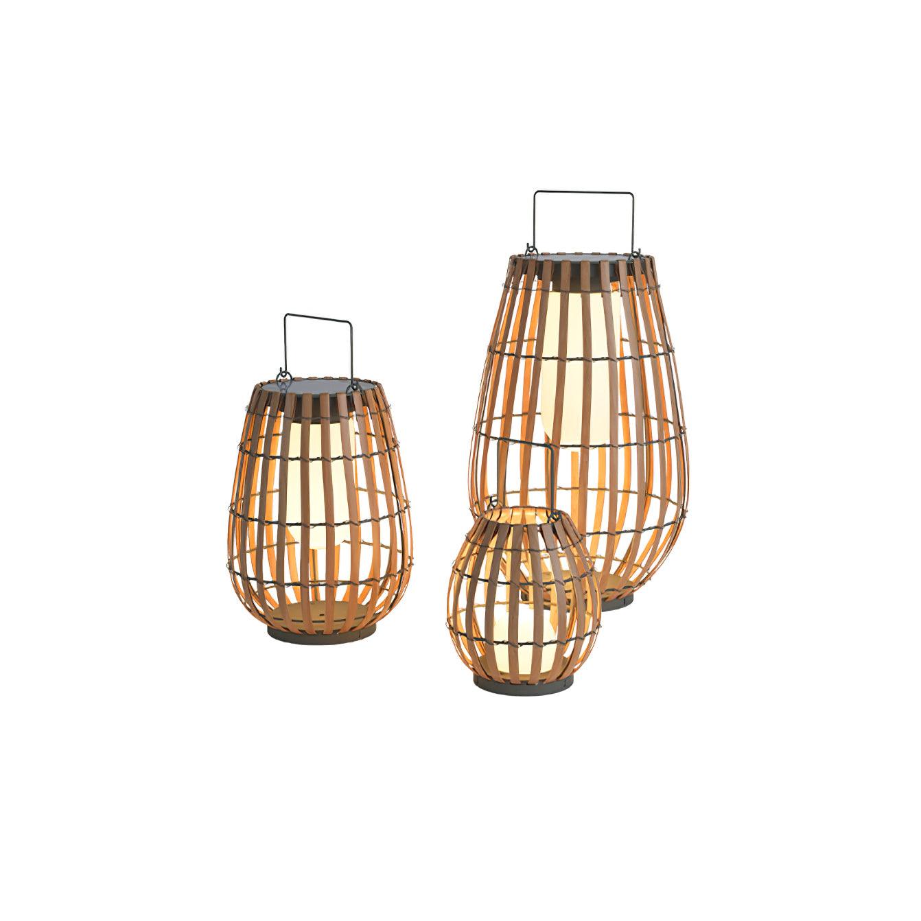 Veshael Tropic Braid Lantern Outdoor Lamp-Neutral Decor