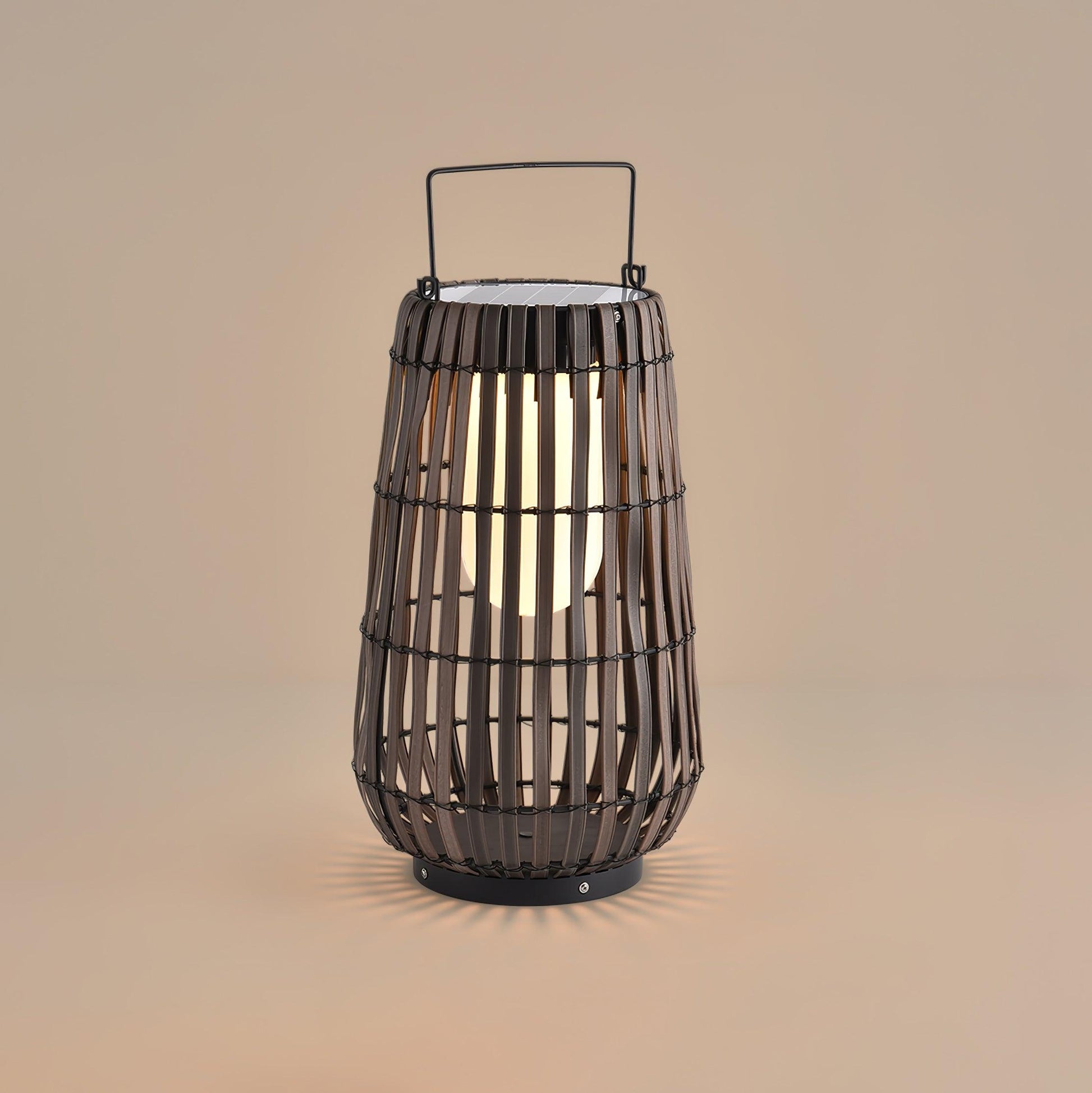 Veshael Tropic Braid Lantern Outdoor Lamp-Neutral Decor