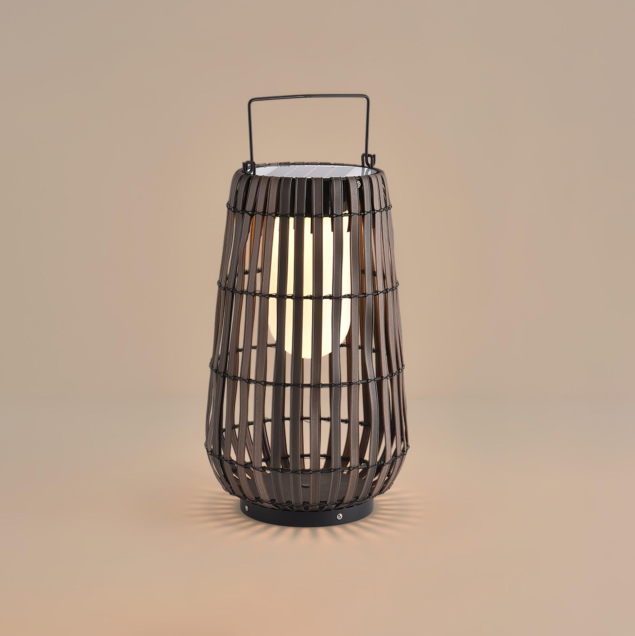 Veshael Tropic Braid Lantern Outdoor Lamp-Neutral Decor