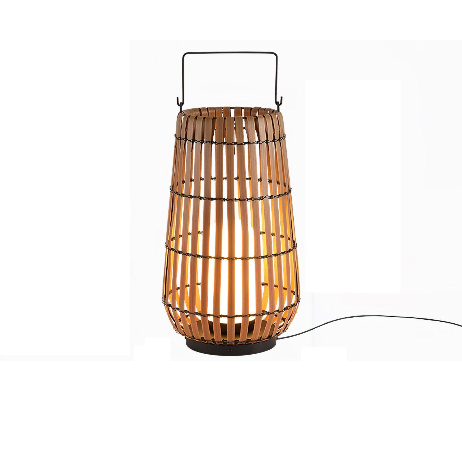 Veshael Tropic Braid Lantern Outdoor Lamp-Neutral Decor