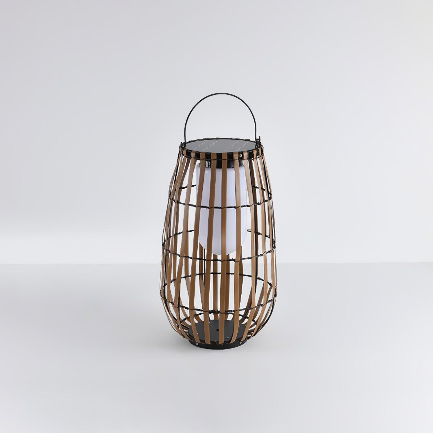 Veshael Tropic Braid Lantern Outdoor Lamp-Neutral Decor