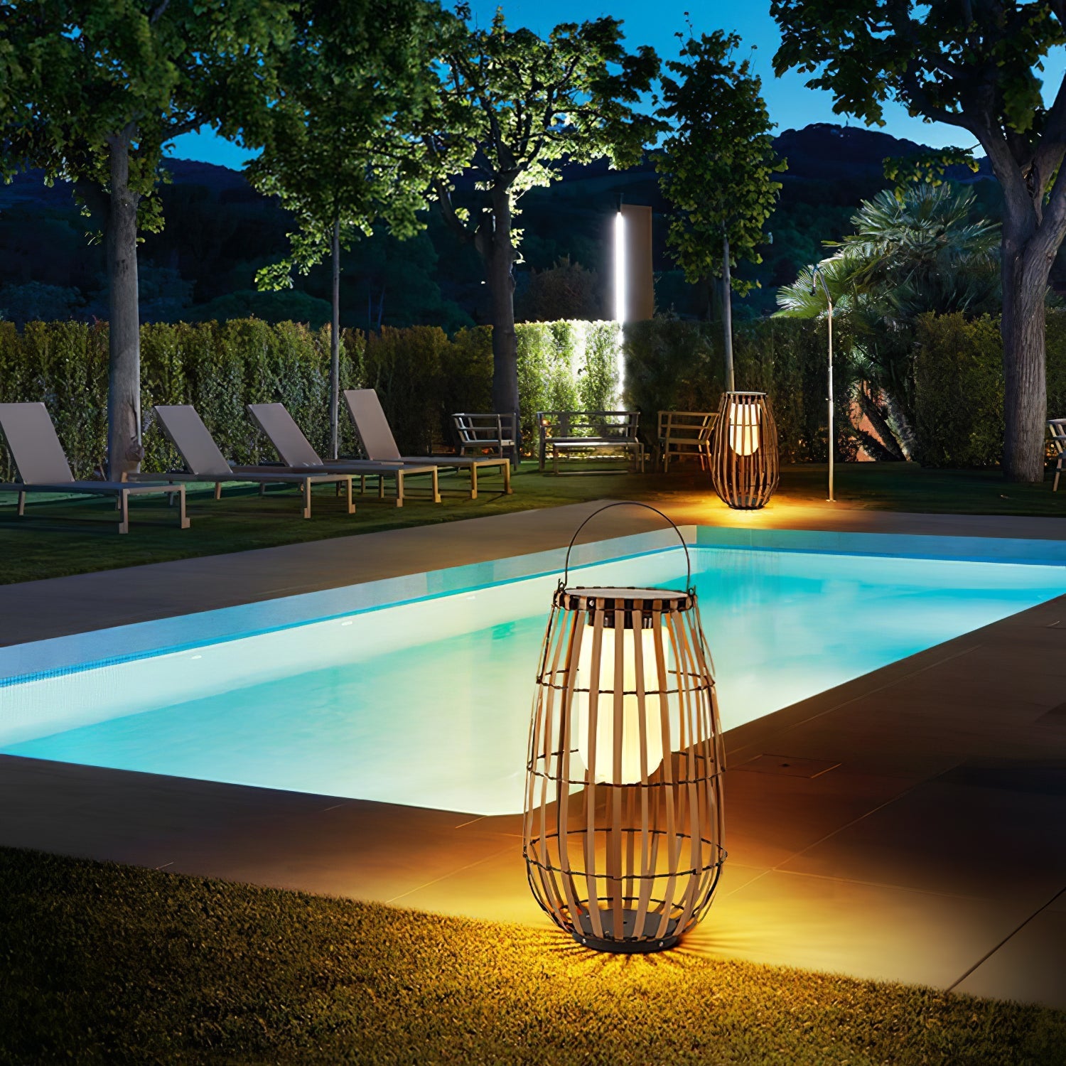 Veshael Tropic Braid Lantern Outdoor Lamp-Neutral Decor