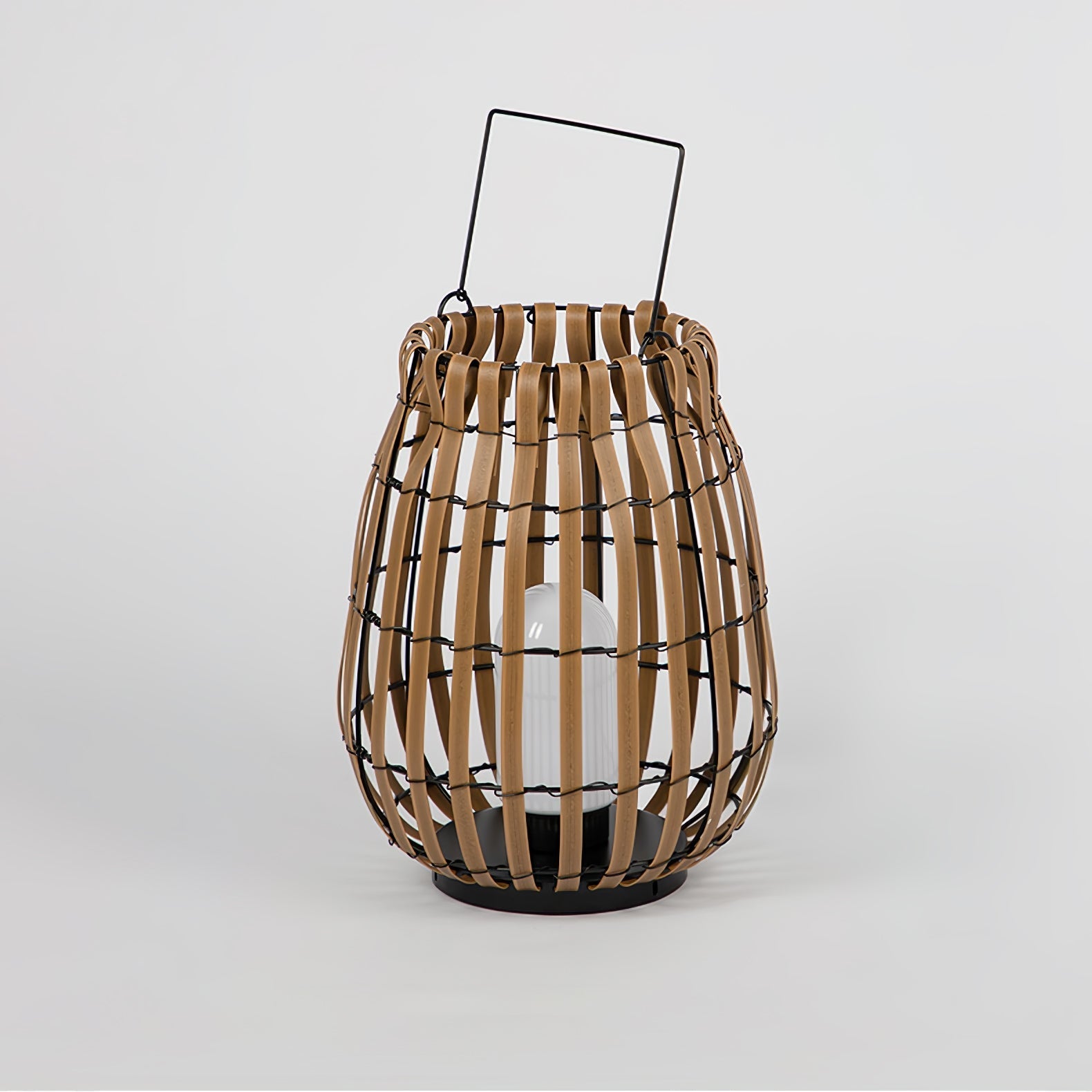Veshael Tropic Braid Lantern Outdoor Lamp-Neutral Decor