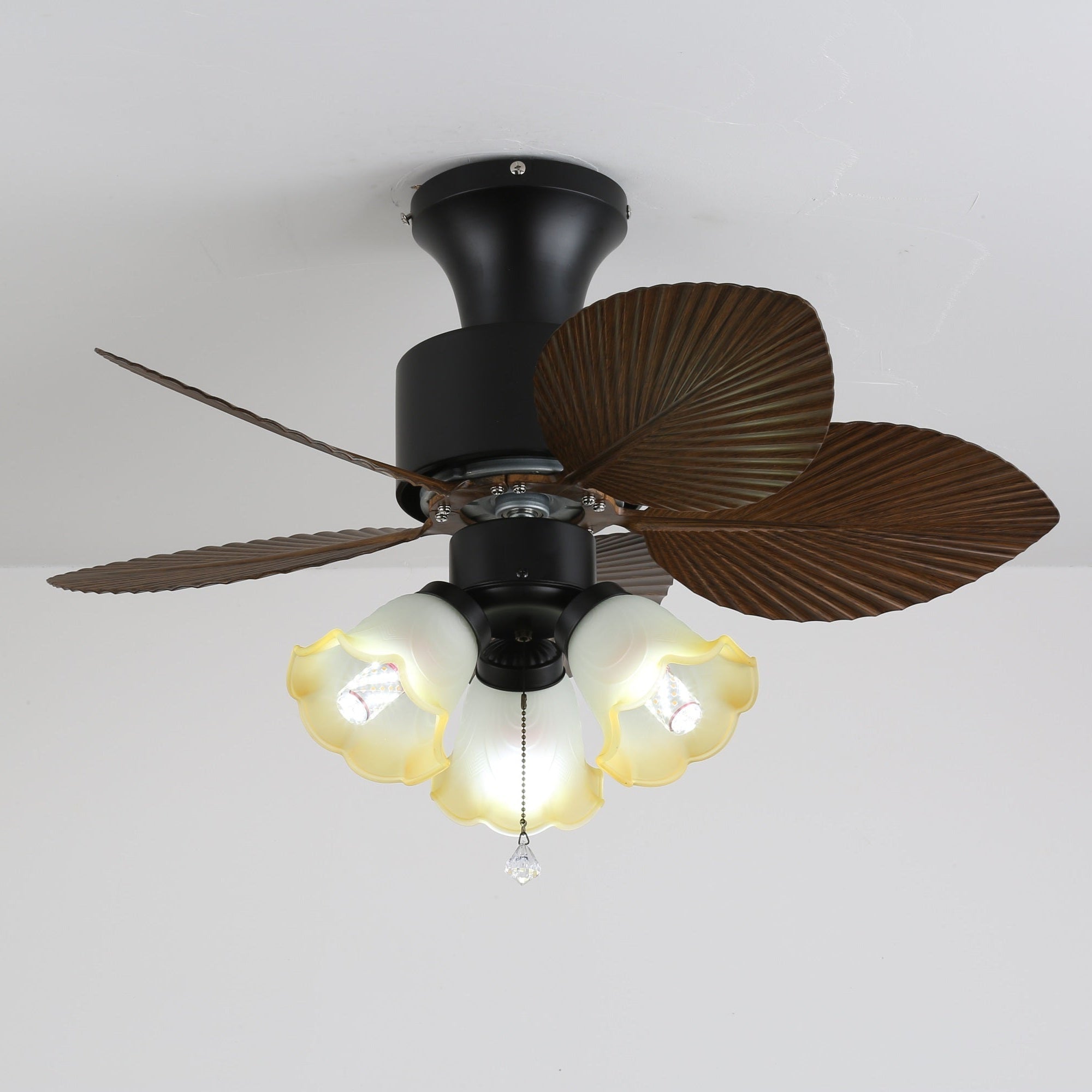 Marvella Vintage Wood Ceiling Fan Light-Neutral Decor