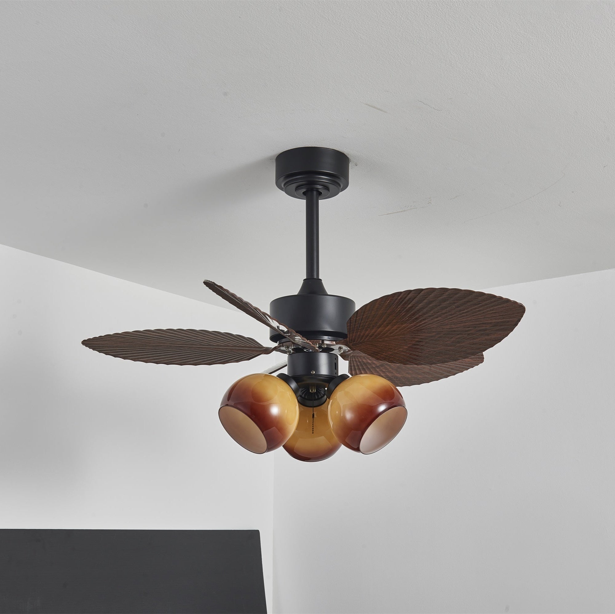 Corvella Vintage Wood Ceiling Fan Light-Neutral Decor