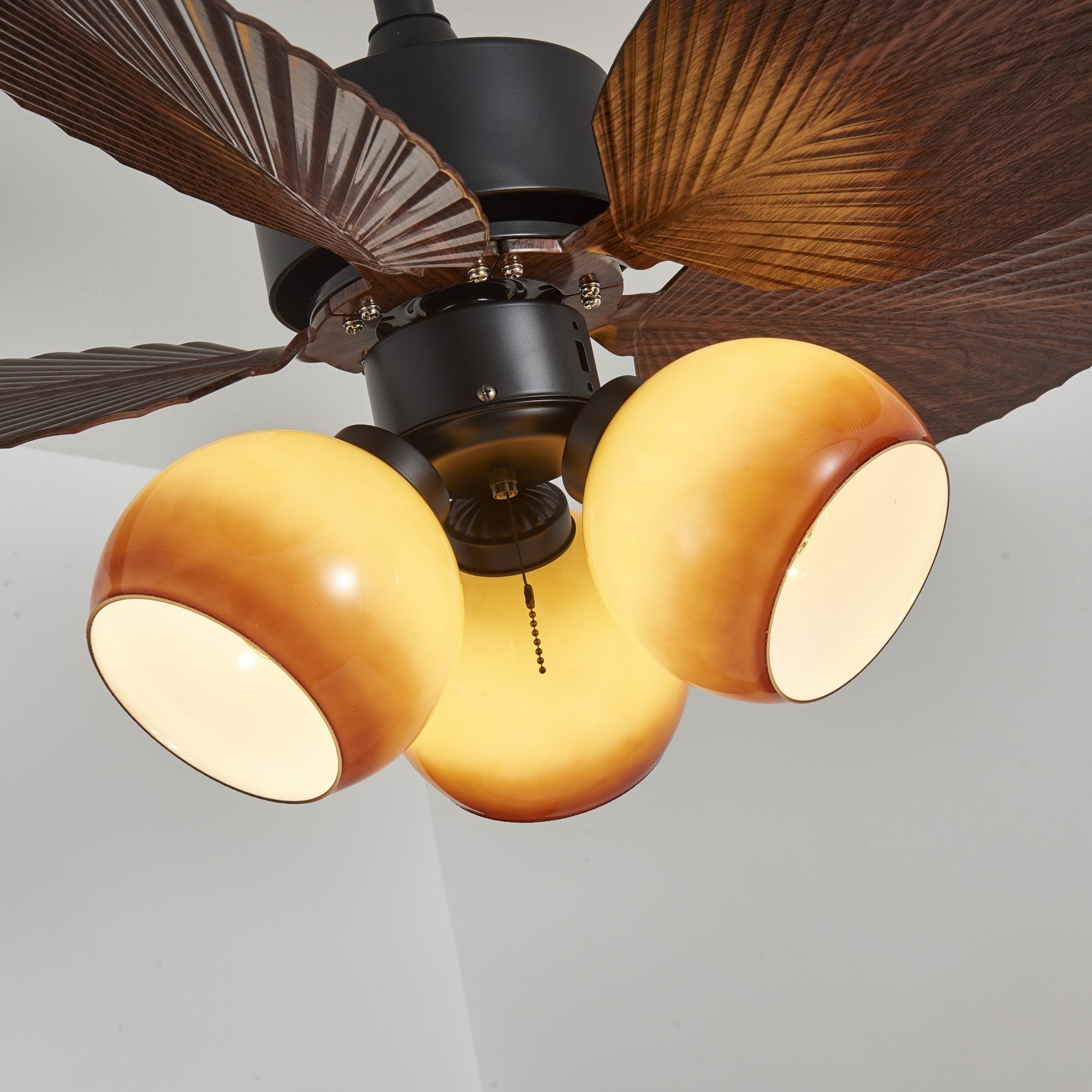 Corvella Vintage Wood Ceiling Fan Light-Neutral Decor