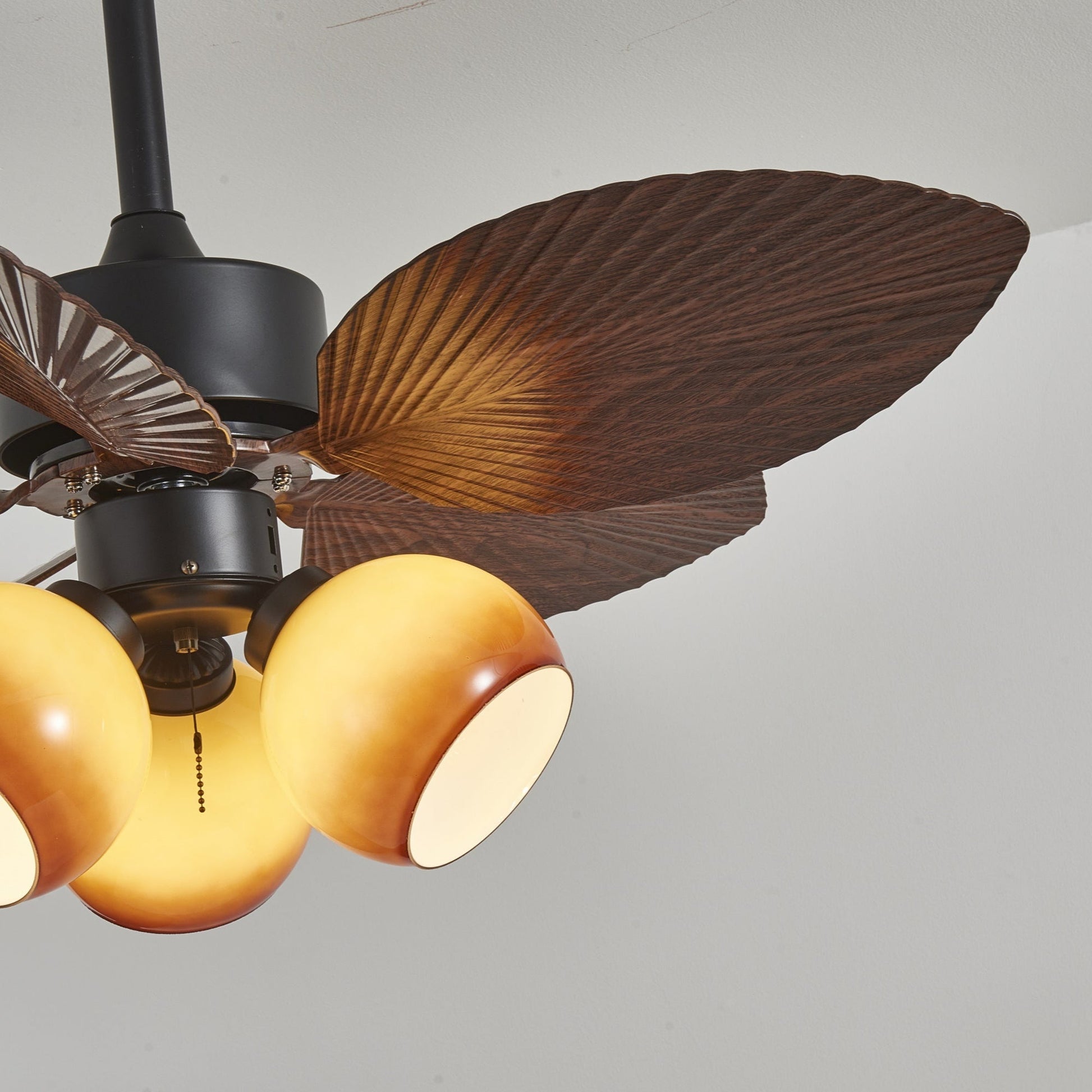 Corvella Vintage Wood Ceiling Fan Light-Neutral Decor