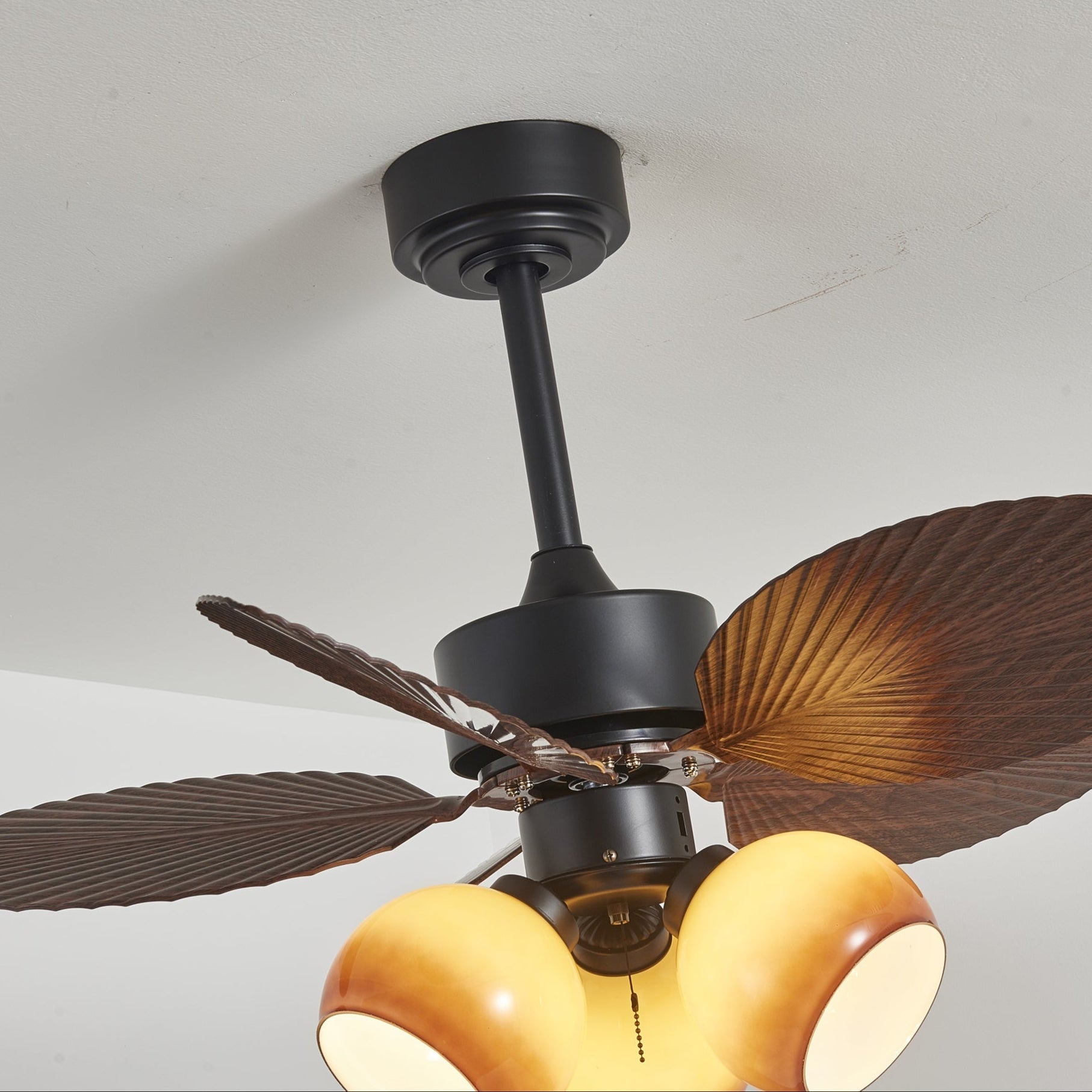 Corvella Vintage Wood Ceiling Fan Light-Neutral Decor