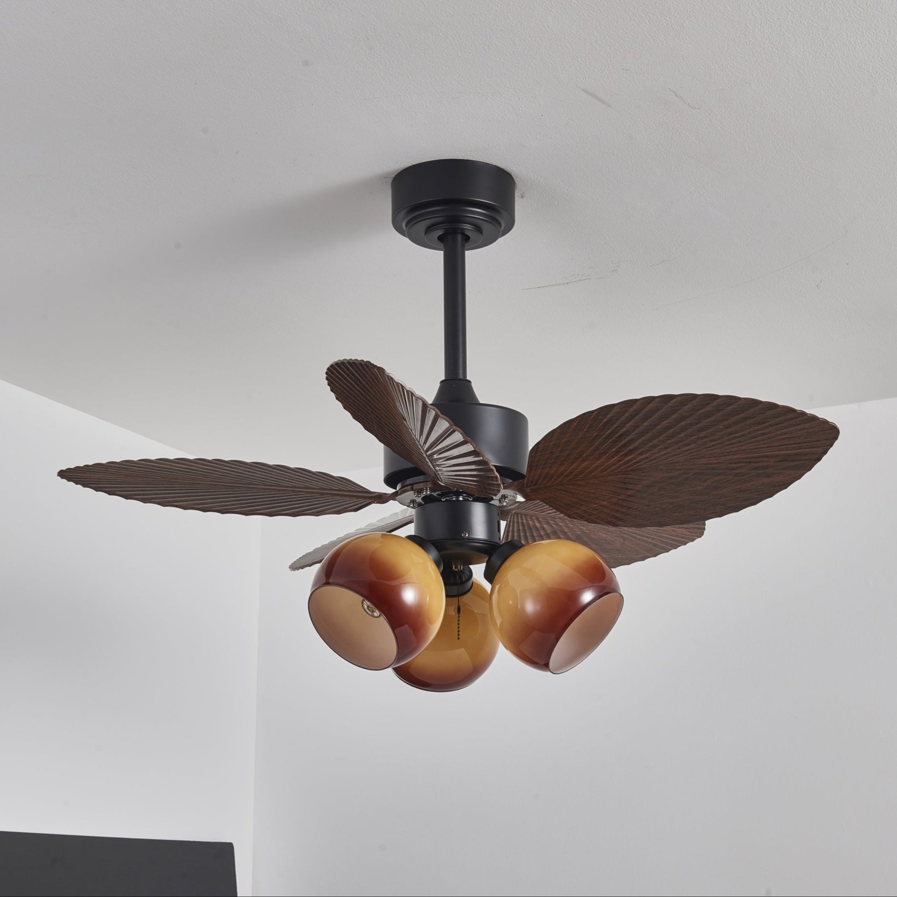 Corvella Vintage Wood Ceiling Fan Light-Neutral Decor