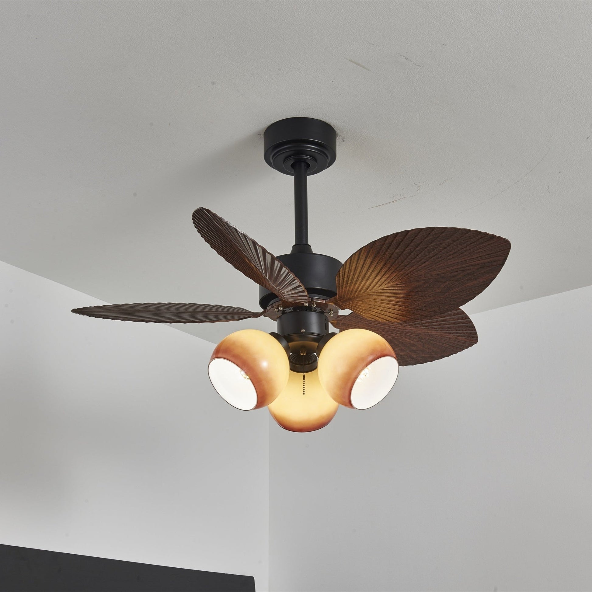 Corvella Vintage Wood Ceiling Fan Light-Neutral Decor