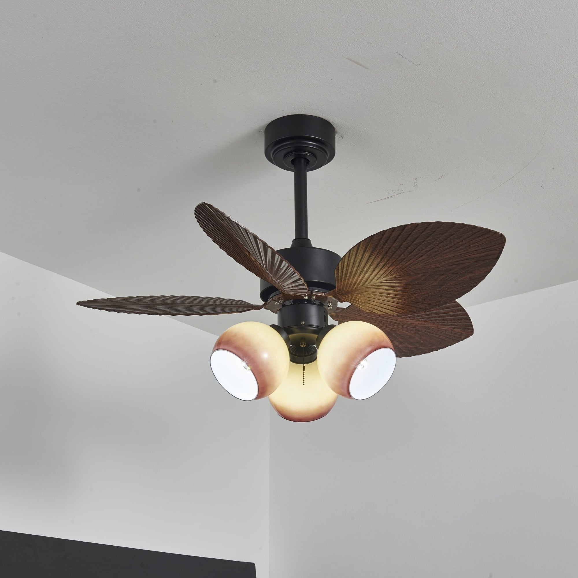Corvella Vintage Wood Ceiling Fan Light-Neutral Decor