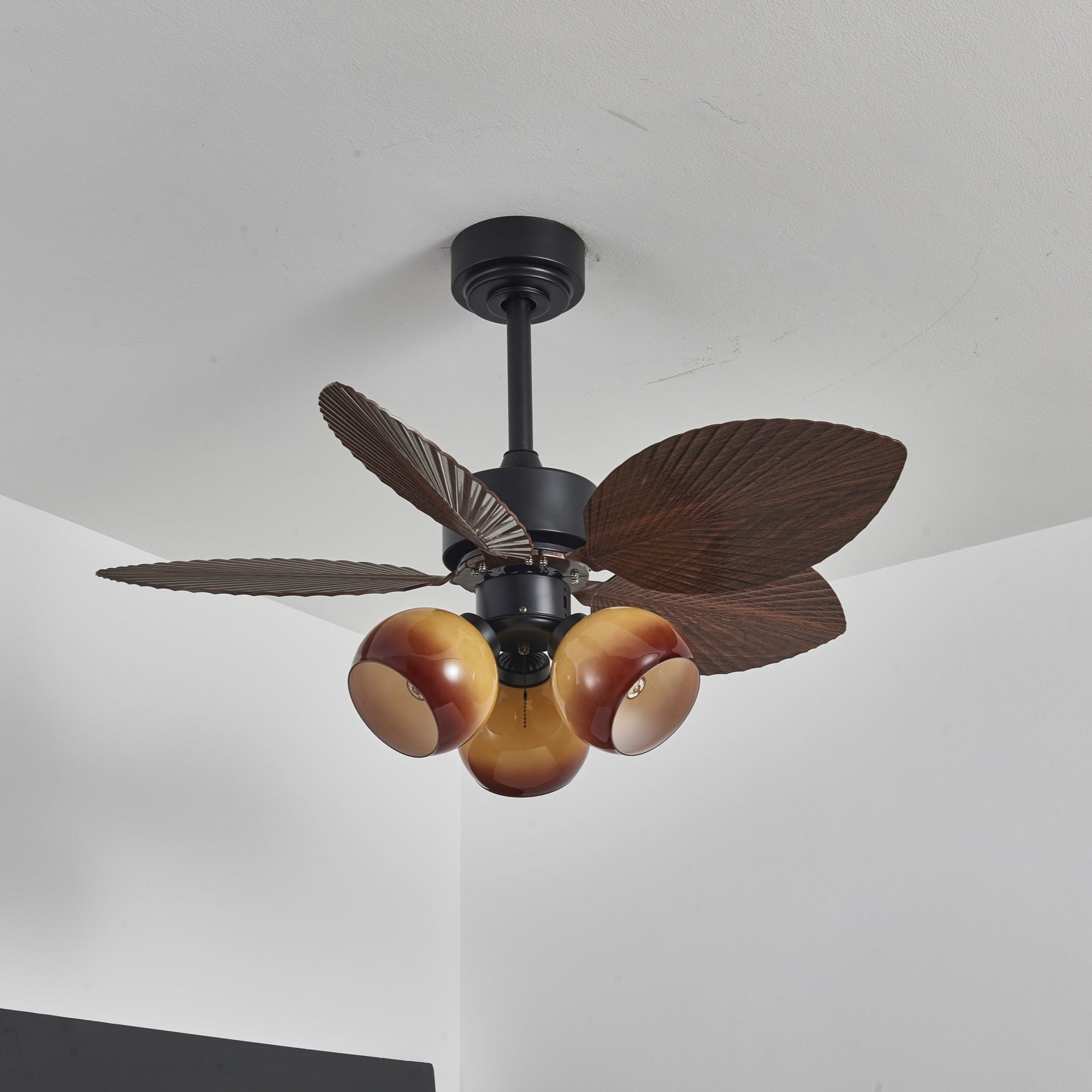 Corvella Vintage Wood Ceiling Fan Light-Neutral Decor