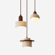 Eluno Pendant Lamp Set Multi-Light Travertine-Neutral Decor