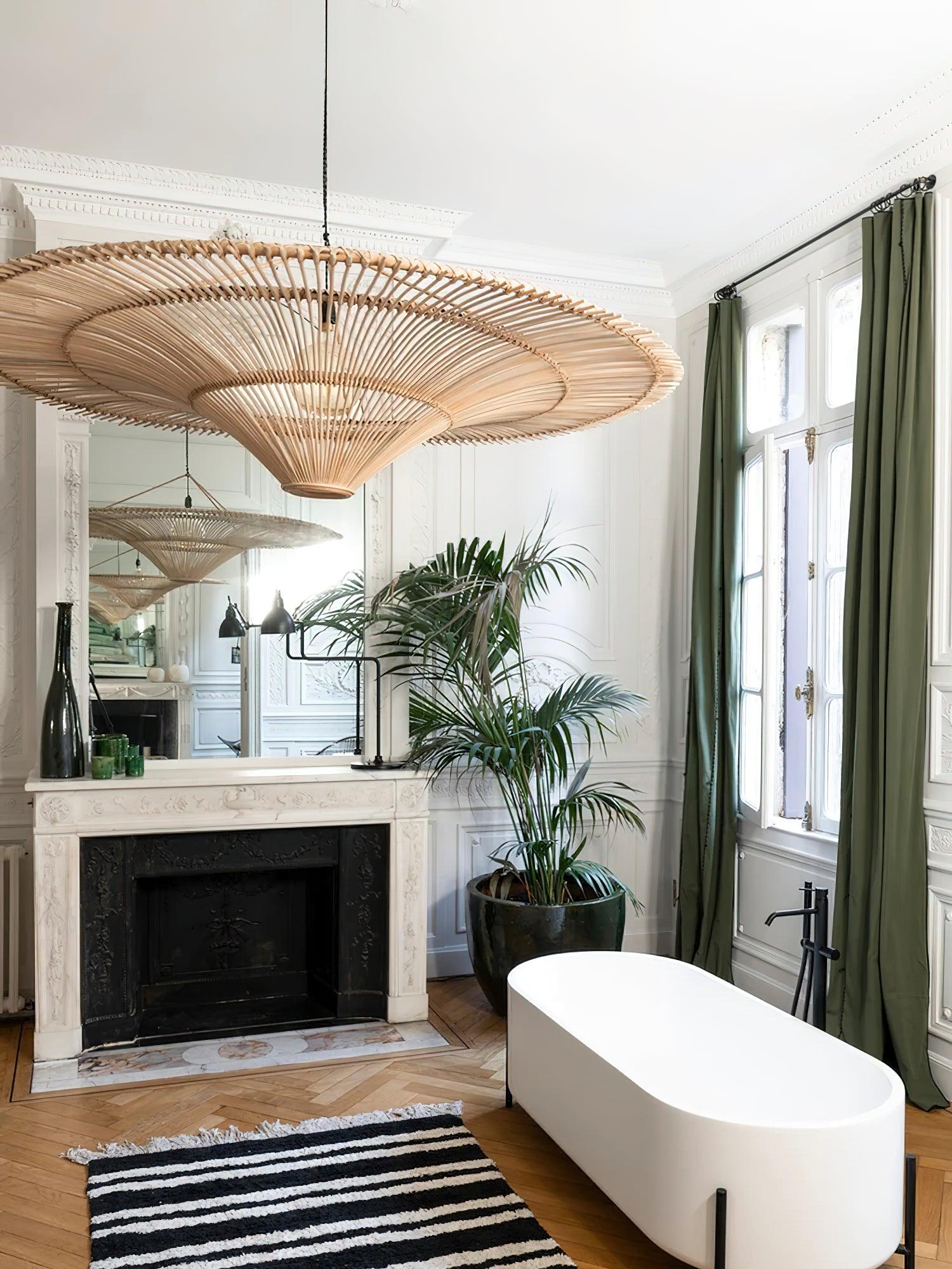 Lustra Chandelier Rattan Natural-Neutral Decor